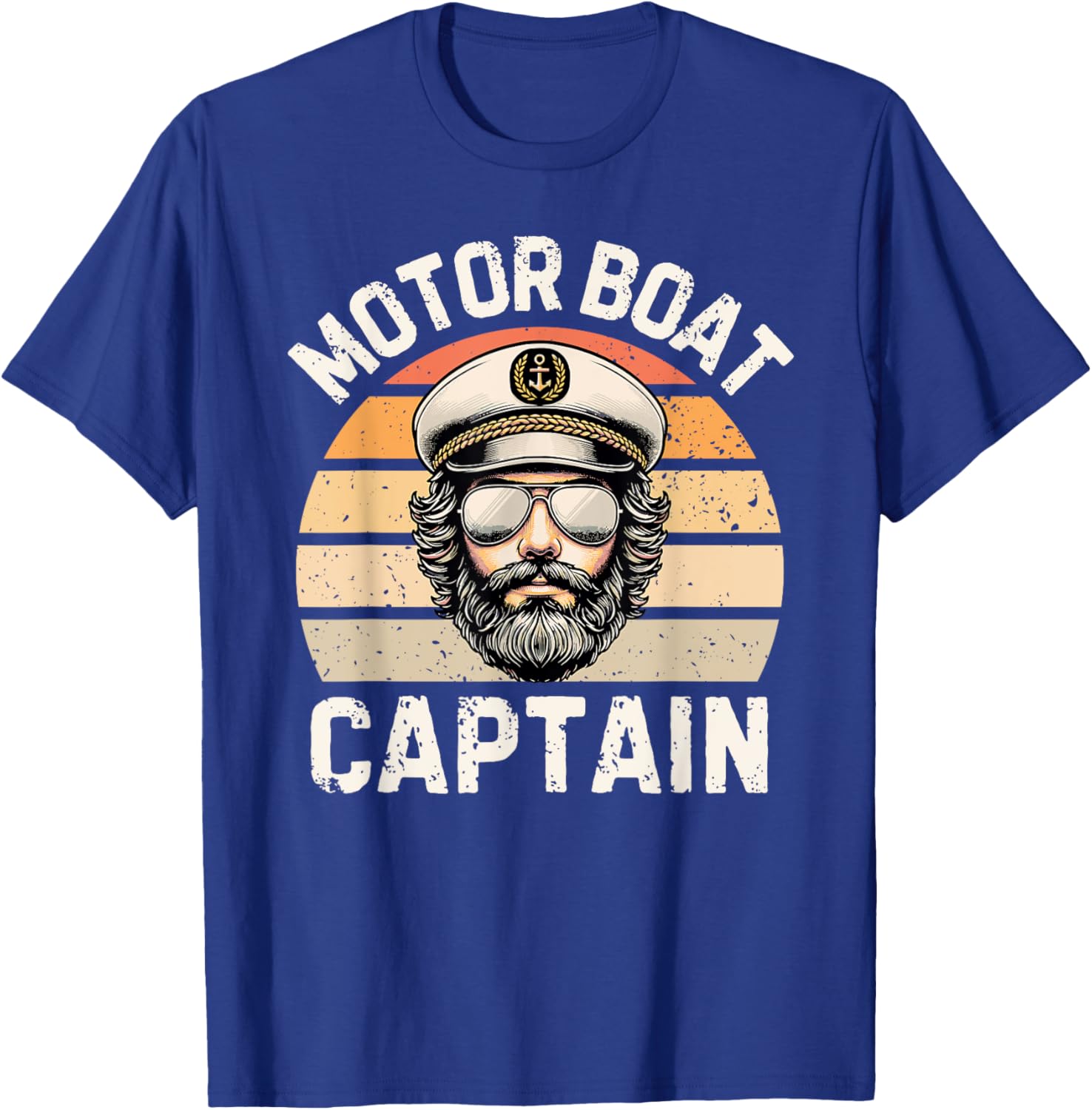 Funny Retro Motor Boat Captain T-Shirt for Nautical Enthusiasts - 16
