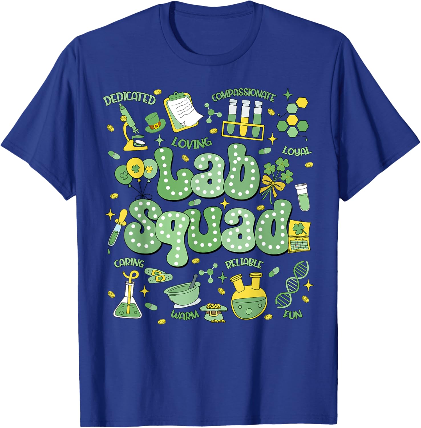 Lab Squad Medical Laboratory Technician St Patrick's Day T-Shirt Fun Design - 3