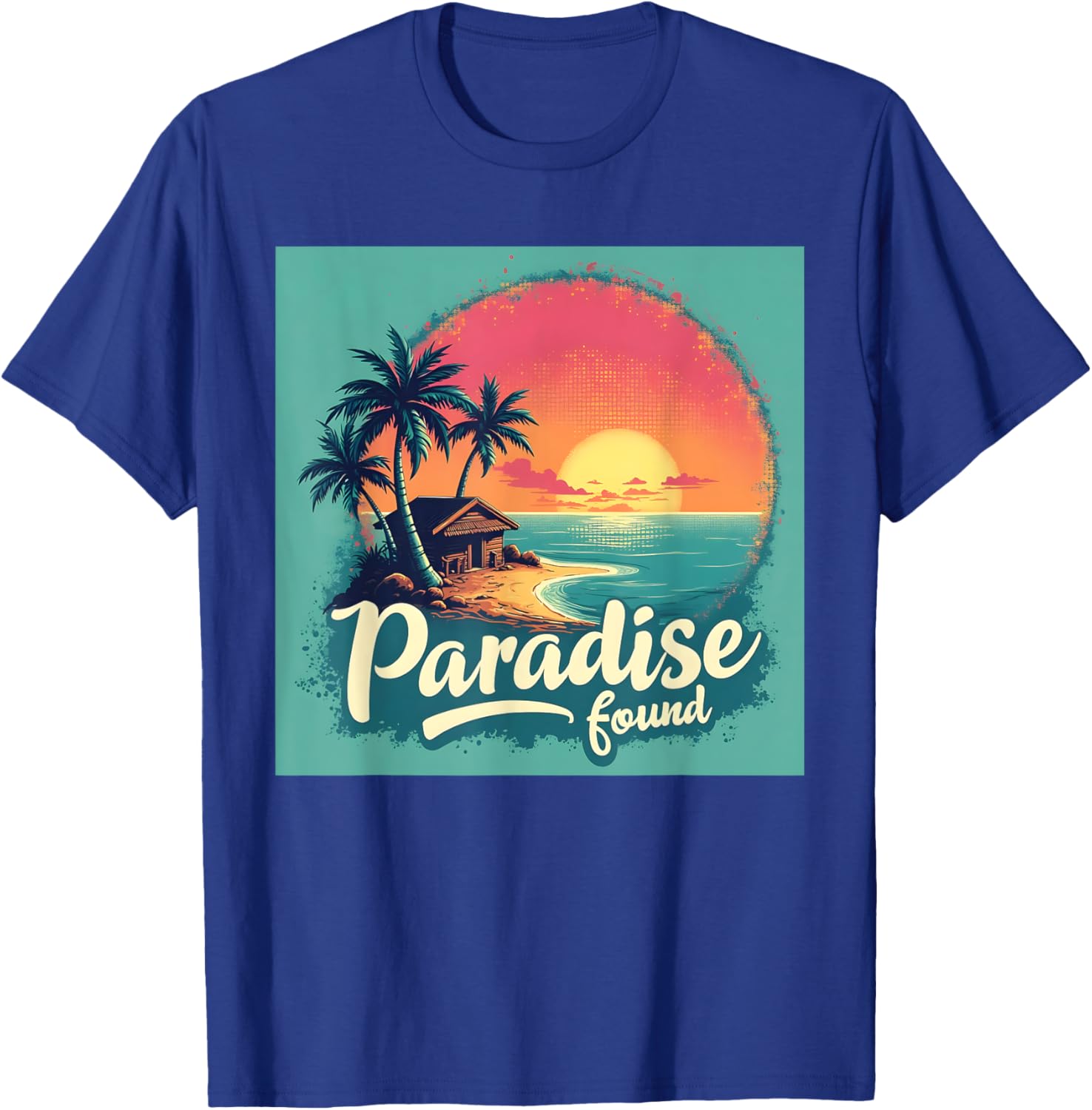 Tropical Paradise Sunset Shirt with Palm Trees and Ocean Design - 6