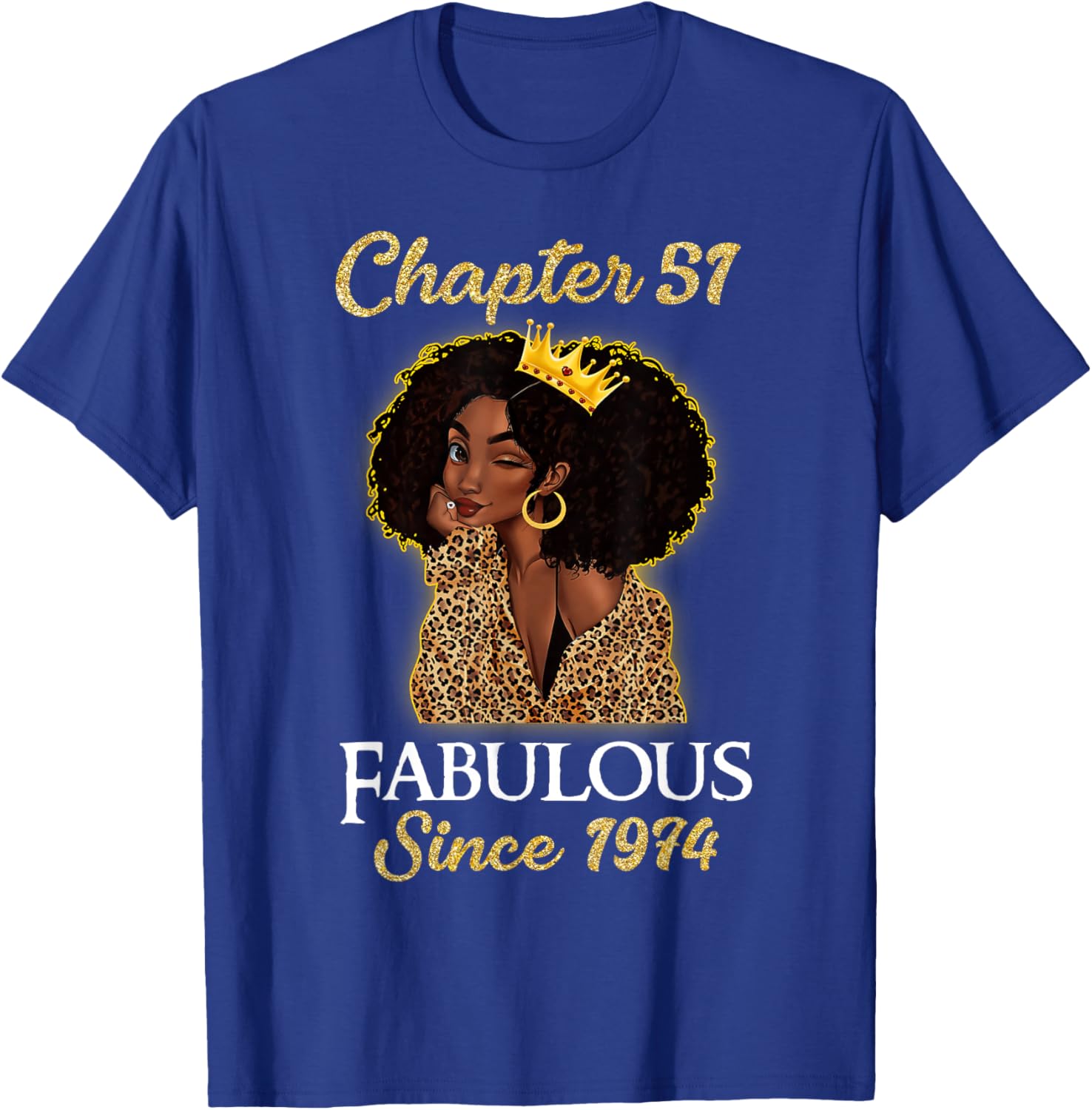 Fabulous Since 1974 Leopard T-Shirt for 51st Birthday Girls - 1