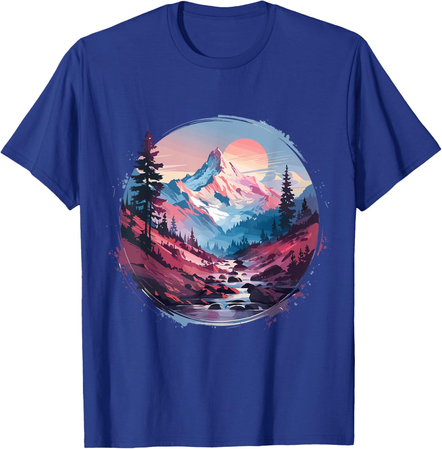 Funny Mountain Hiking T-Shirt with Sunrise Graphic for Outdoor Lovers - 12