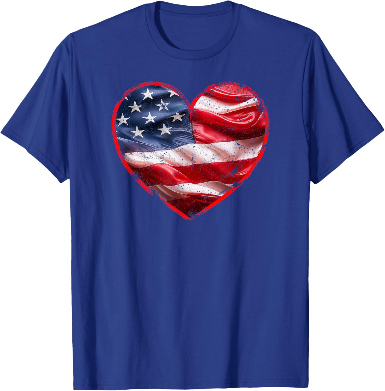 Heart-Shaped American Flag T-Shirt | Patriotic Clothing for All - 4