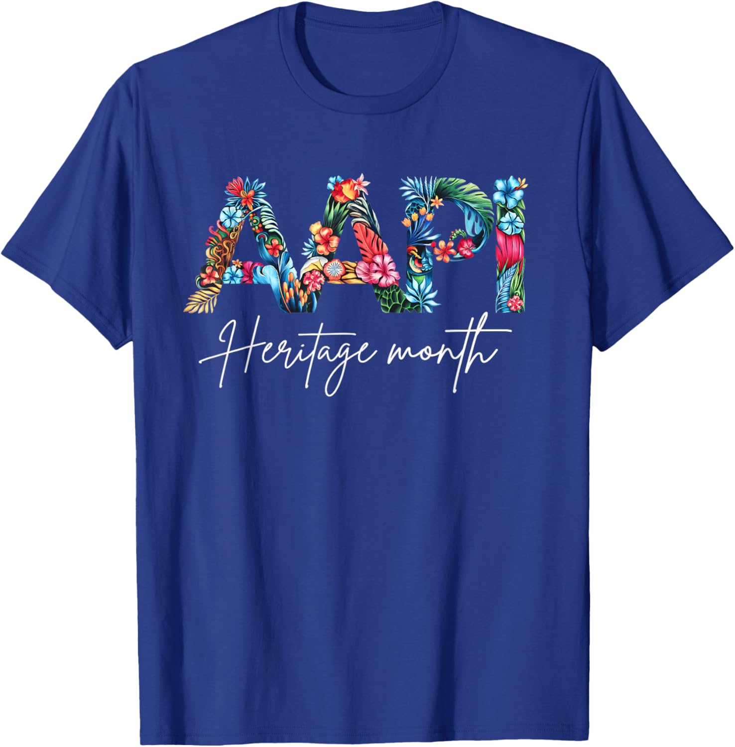 Elegant Floral Design T-Shirt for AAPI Heritage Month - Girls & Women - 8
