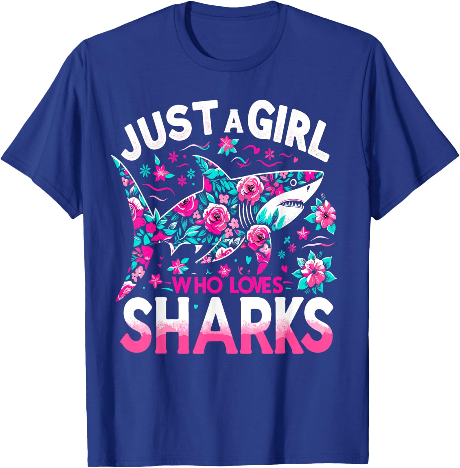Just A Girl Who Loves Sharks T-Shirt for Shark Lovers and Ocean Fans - 13