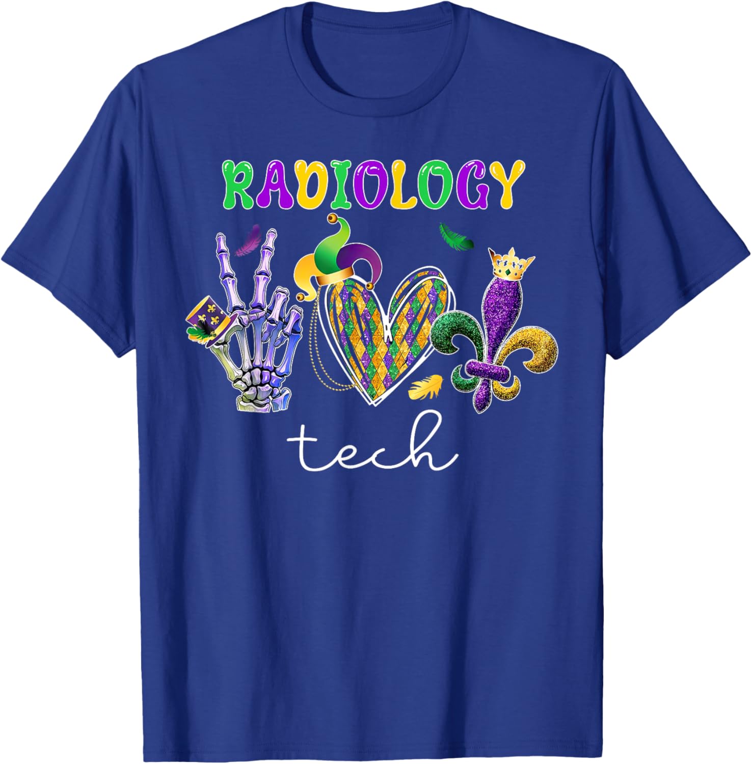 Radiology Tech Mardi Gras T-Shirt for X-Ray Technologists and Fans - 8