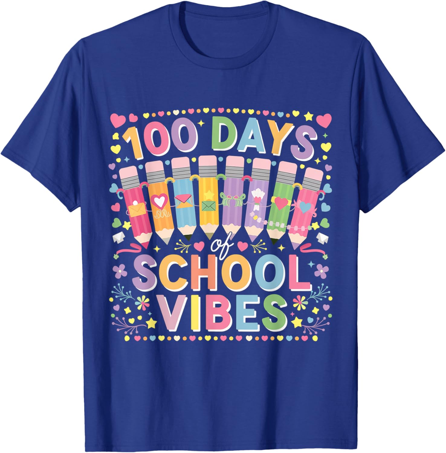 Cute Heart 100th Day of School T-Shirt for Kids Fun Celebration Wear - 14