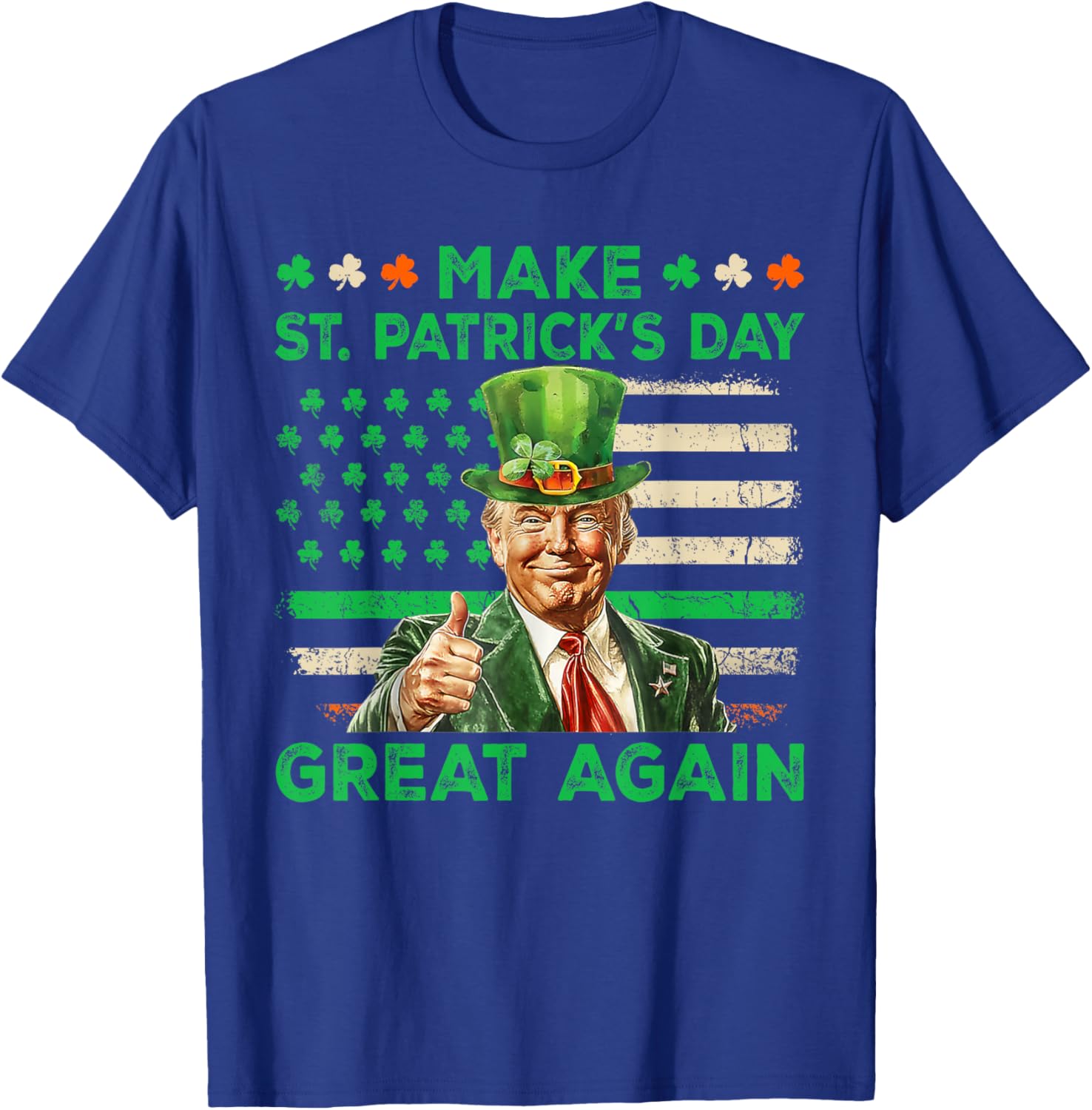 St Patricks Day Trump T-Shirt Irish American Flag Fun Apparel - 8