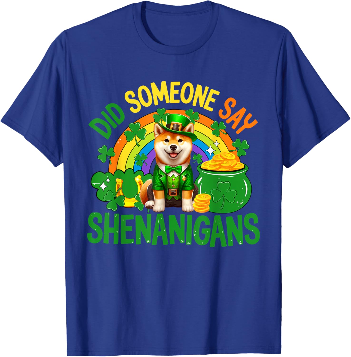 Shenanigans St. Patrick's Day Shiba Inu T-Shirt for Fun Celebrations - 22