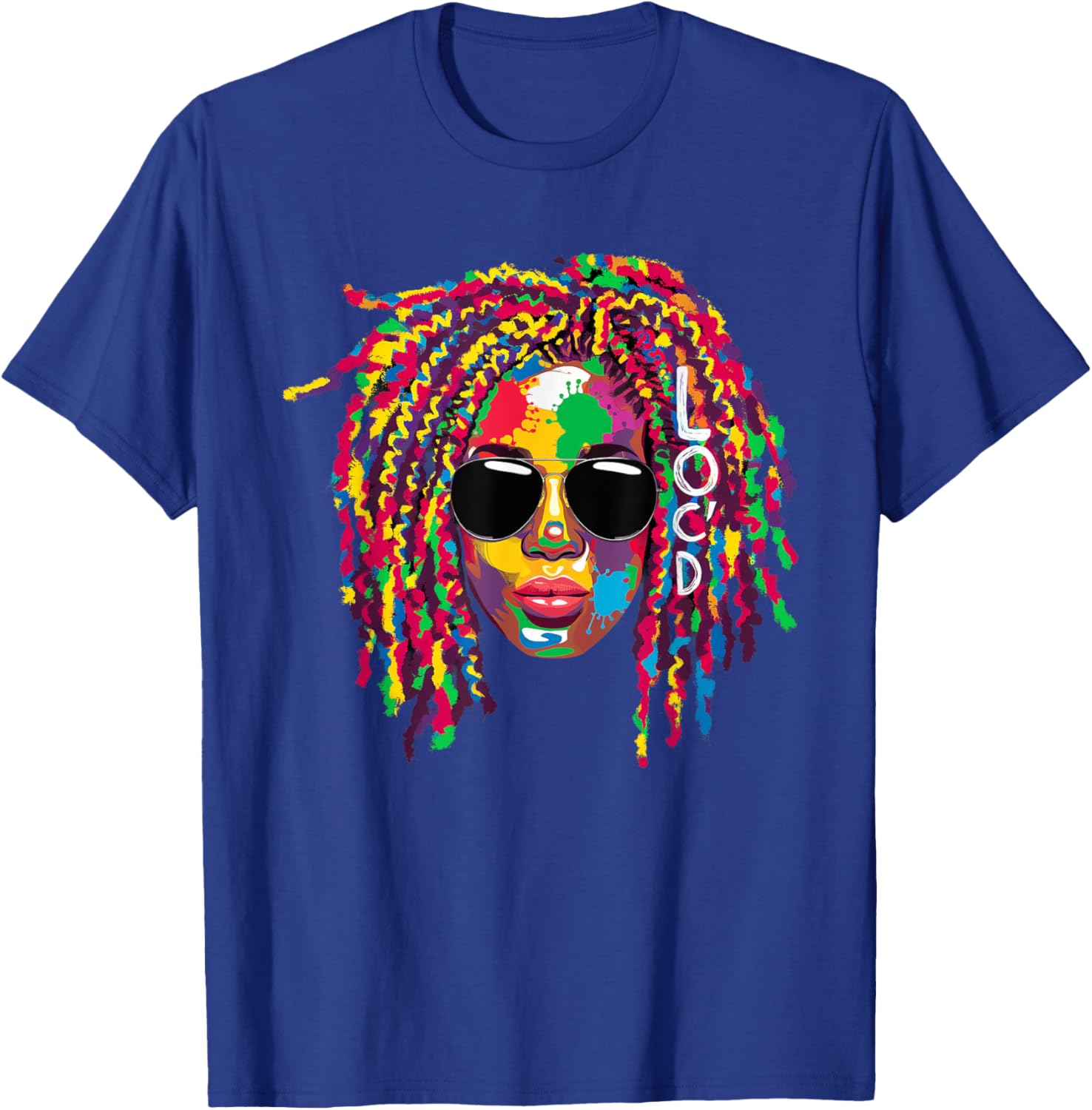 Loc'd For Life Afro Locs Dreadlocks T-Shirt for Proud Melanin Women - 7