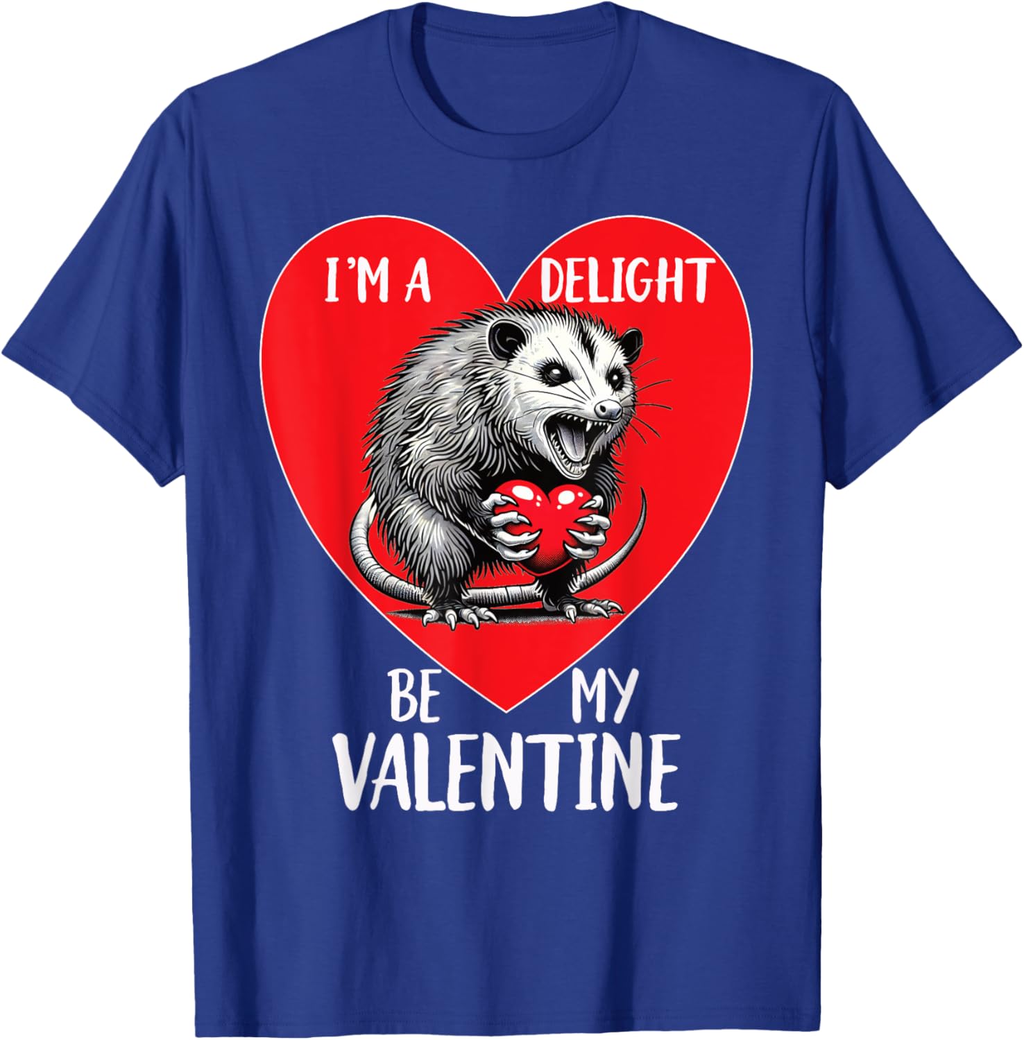 Funny Sarcastic Opossum Be My Valentine T-Shirt for Animal Lovers - 17