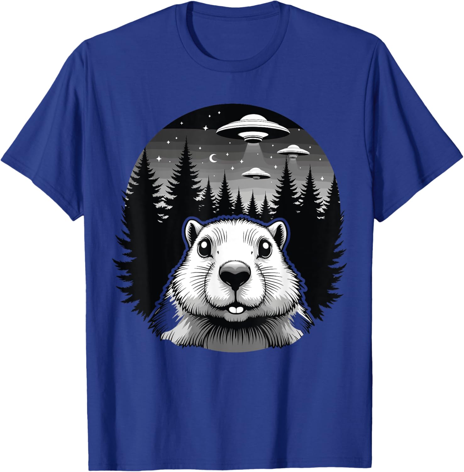 Funny Groundhog Day T-Shirt with UFOs and Aliens - Unique Gift Idea - 11