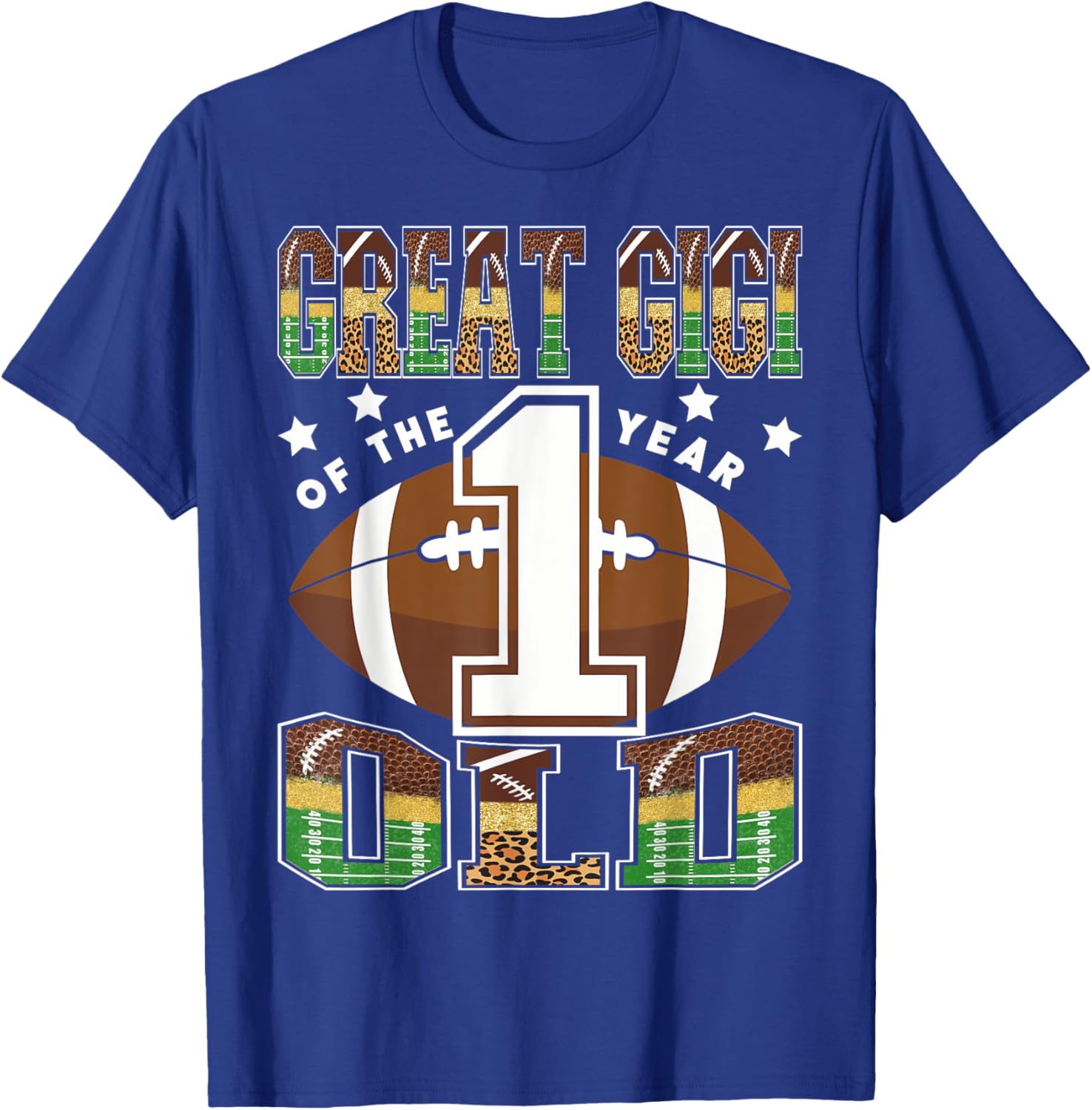 Celebrate Your Little Star with the Great Gigi 1st Birthday Football T-Shirt - 7