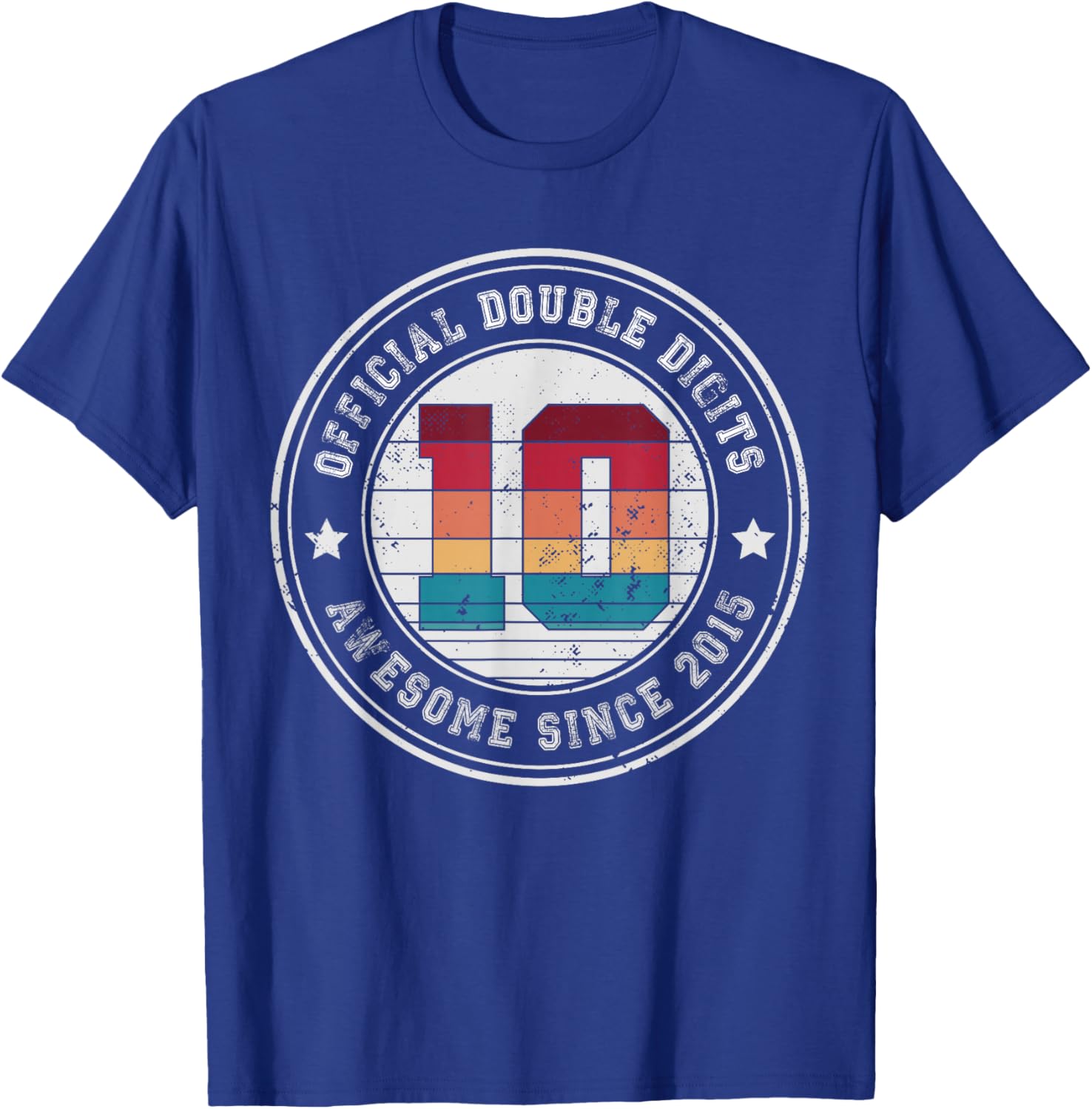 Celebrate 10th Birthday with Fun Ten Years Old Double Digits T-Shirt - 7