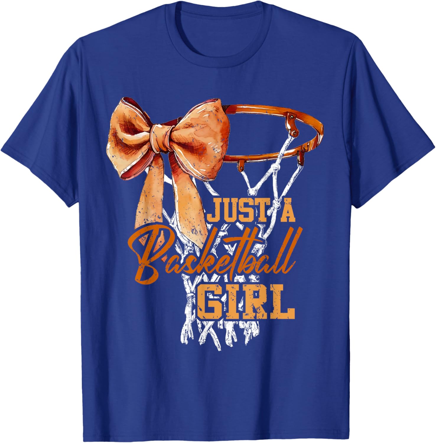 Just A Basketball Girl Cute Bow T-Shirt for Trendy Young Athletes - 18