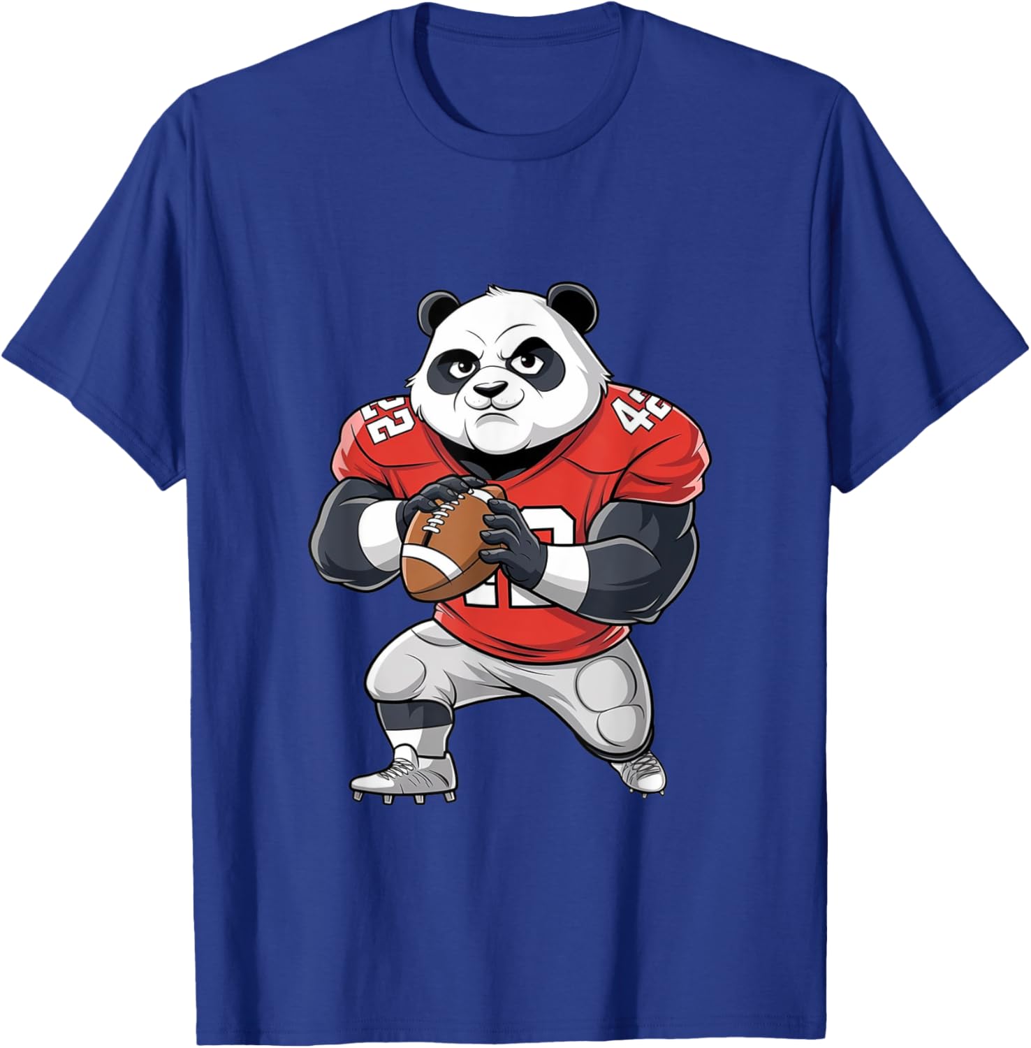 Cute Panda Plays Football T-Shirt for Kids and Sports Fans - 4