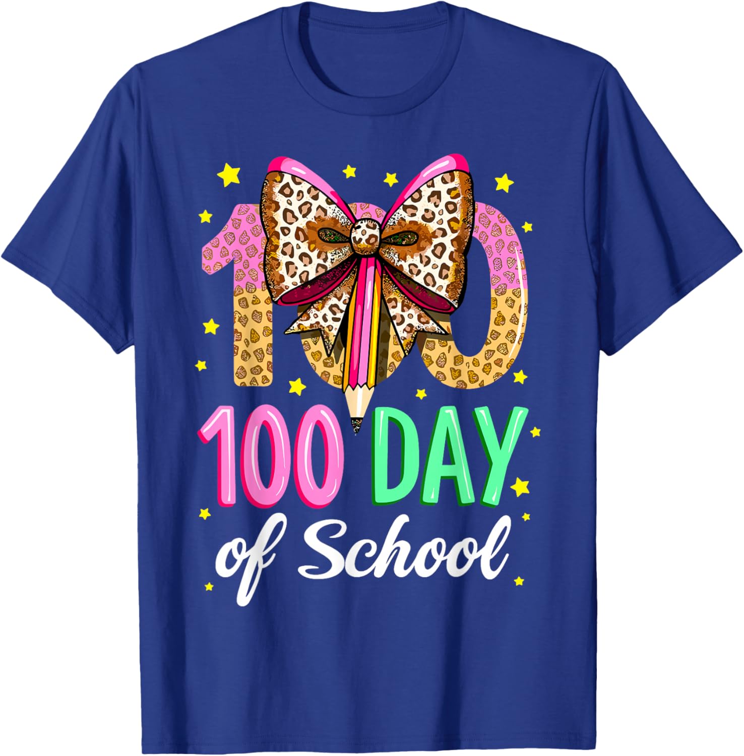 100 Days of School Coquette Bow T-Shirt for Girls Celebrating 100th Day - 5
