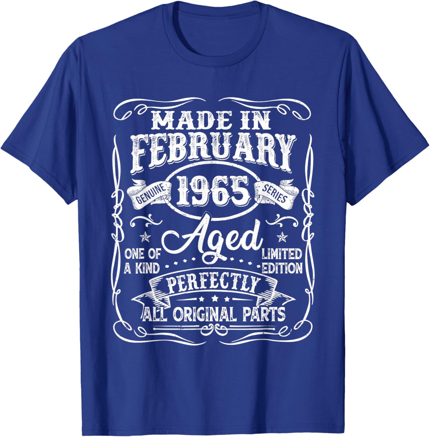 Vintage 60th Birthday T-Shirt for Men Born in February 1965 - 7