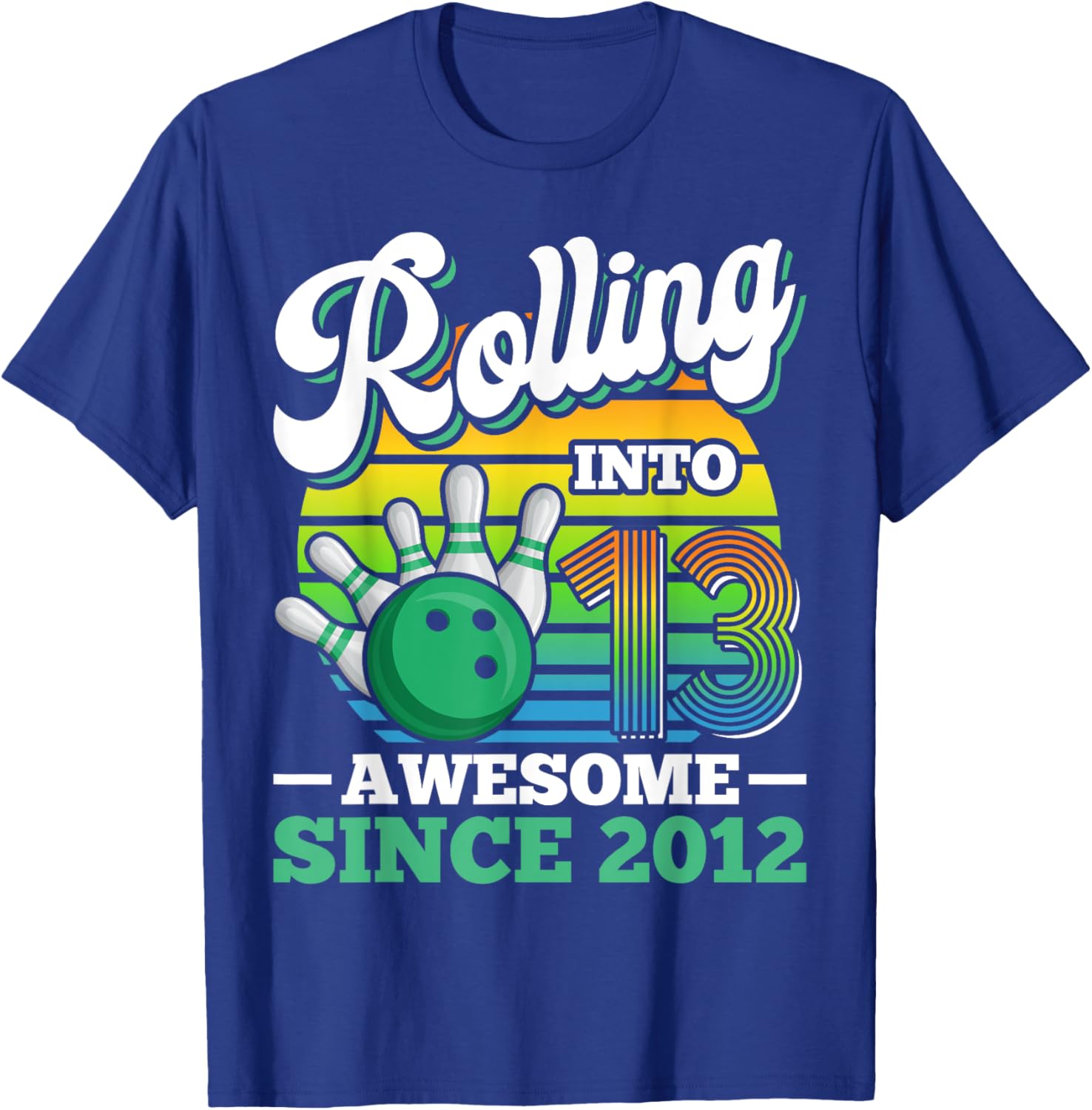 Fun Bowling Birthday Party T-Shirt for 13 Year Olds - Perfect Gift! - 3