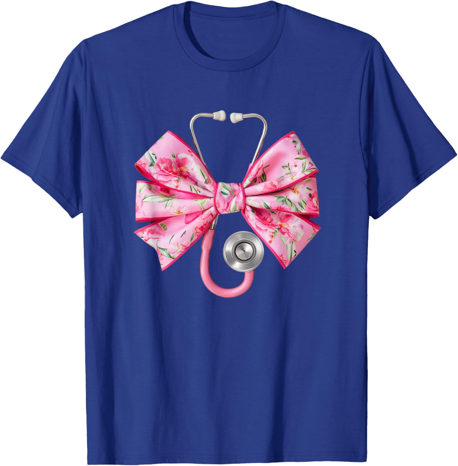 Pink Coquette Nurse Stethoscope Bow T-Shirt for Nurse Appreciation Gift - 14