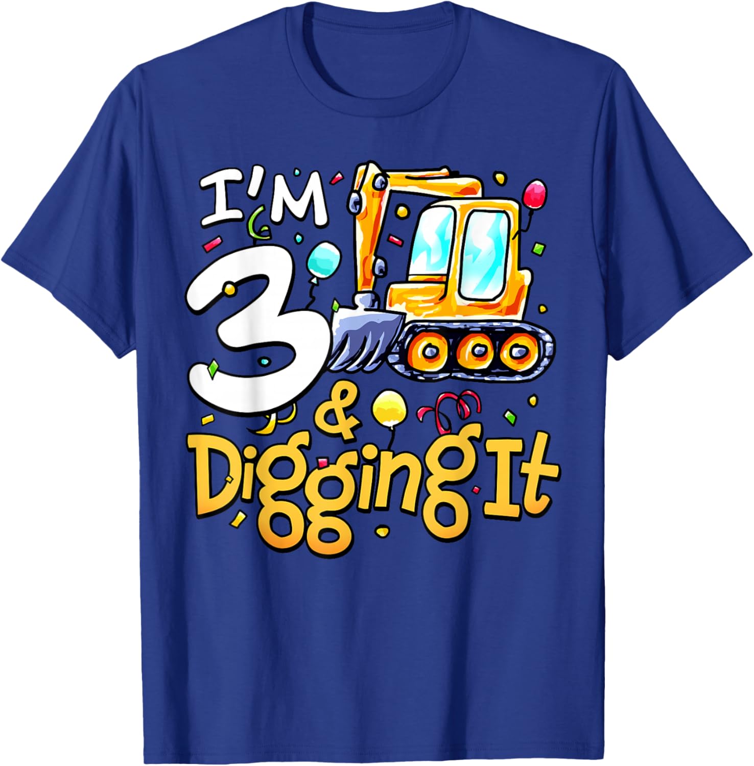 Construction Themed 3rd Birthday Shirt for Boys Cute T-Shirt Gift - 4
