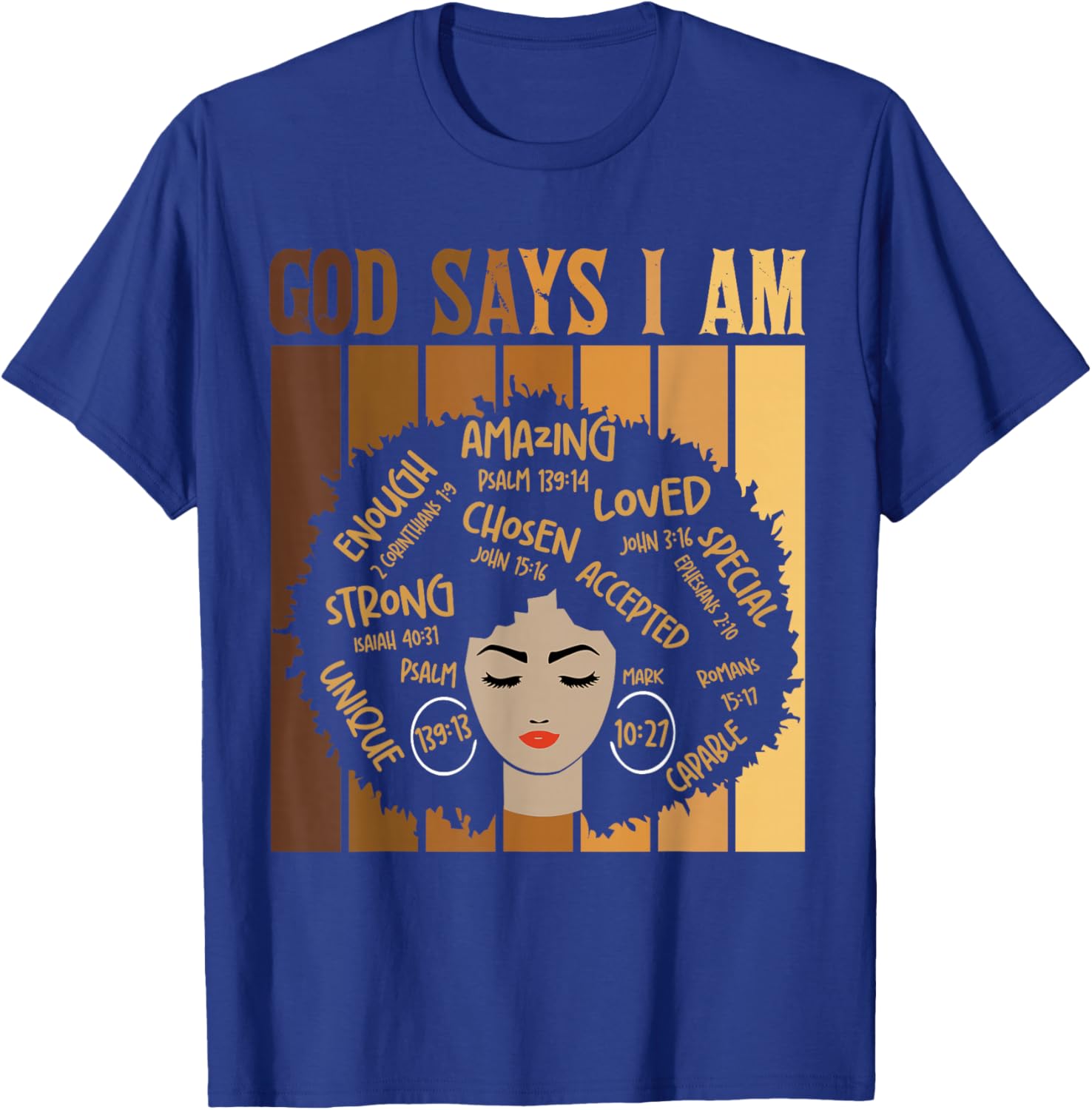 God Says I Am Melanin Black History Month T-Shirt for Women - 5