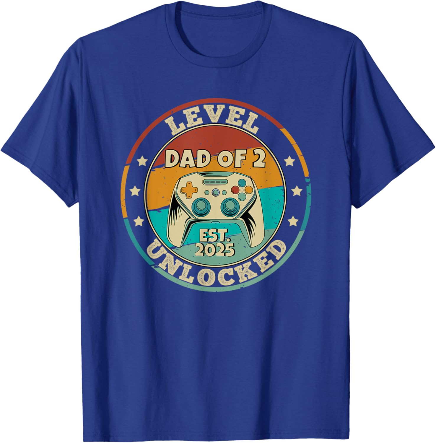 Promoted to Daddy Again 2025 T-Shirt for Proud Dads of 2 Kids - 3