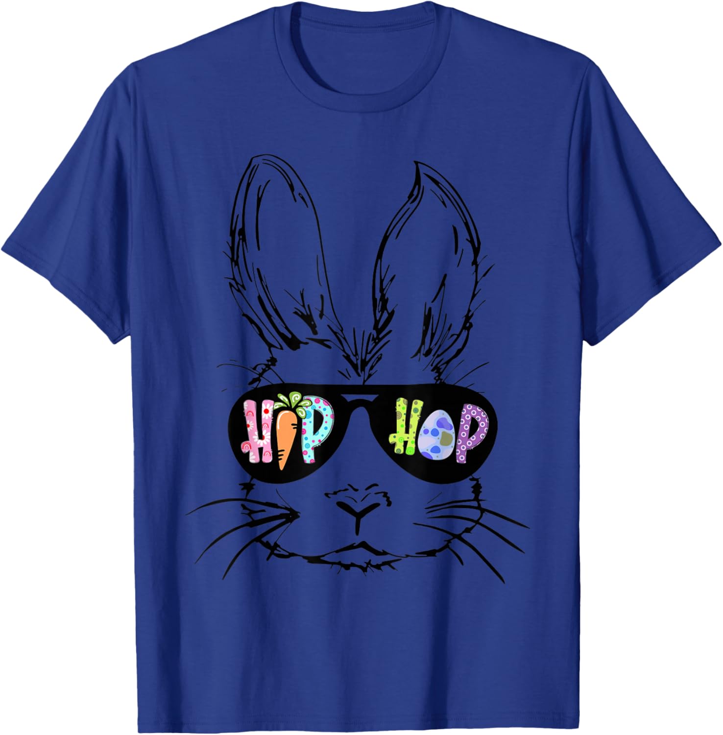 Hip Hop Bunny in Sunglasses Funny Easter T-Shirt for Rabbit Lovers - 5