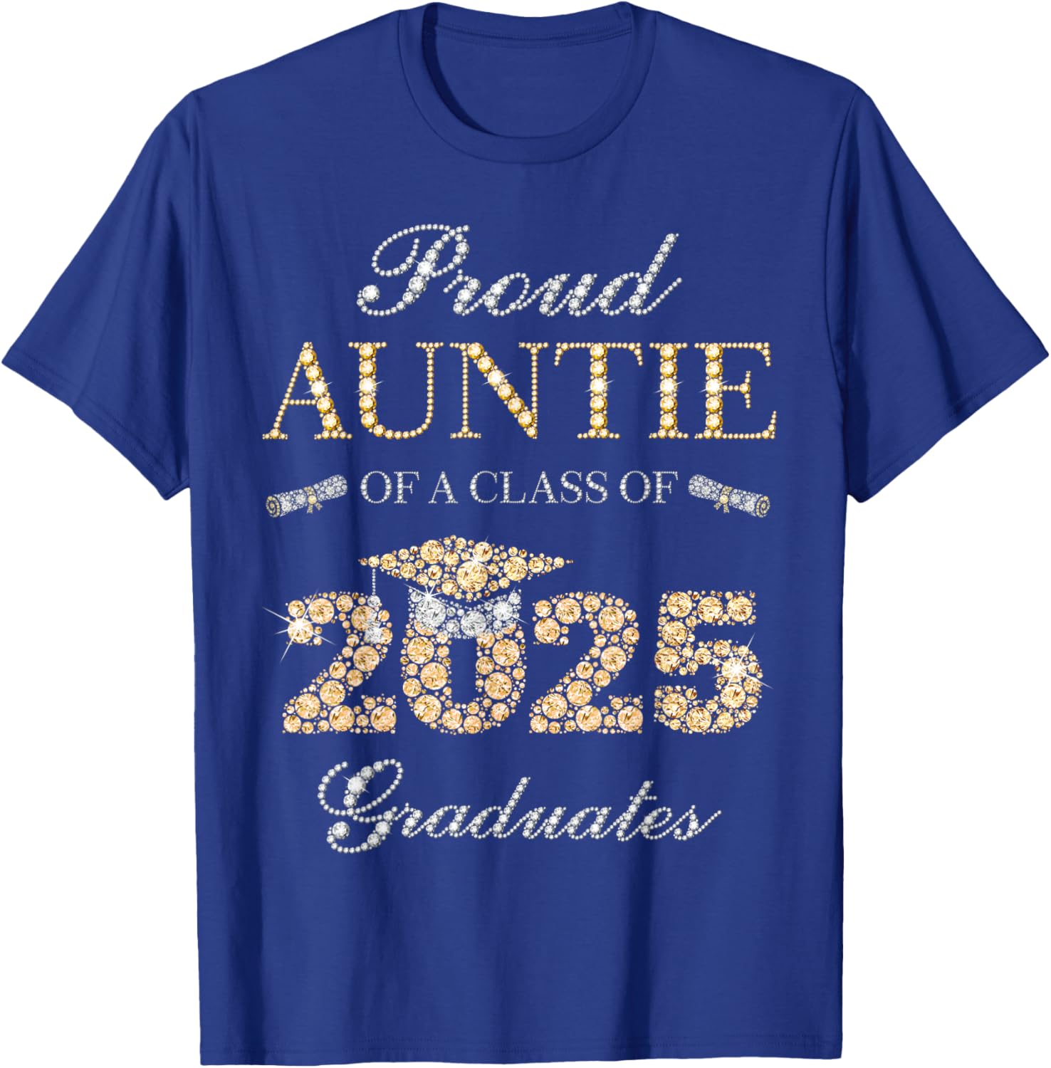 Proud Auntie Of A Class Of 2025 Graduate T-Shirt for Celebrating Milestones - 1