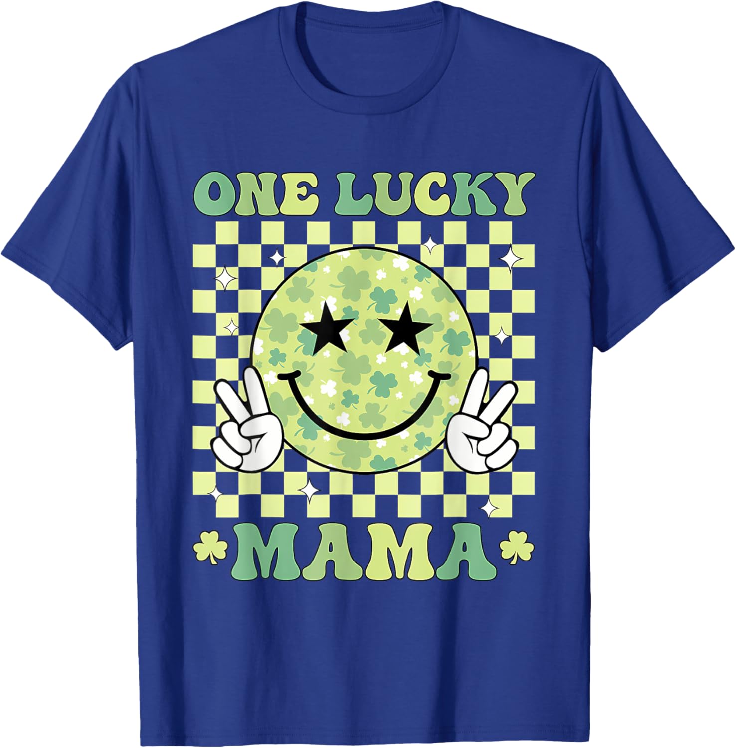 One Lucky Mama St Patricks Day 2025 Retro T-Shirt for Moms - 6