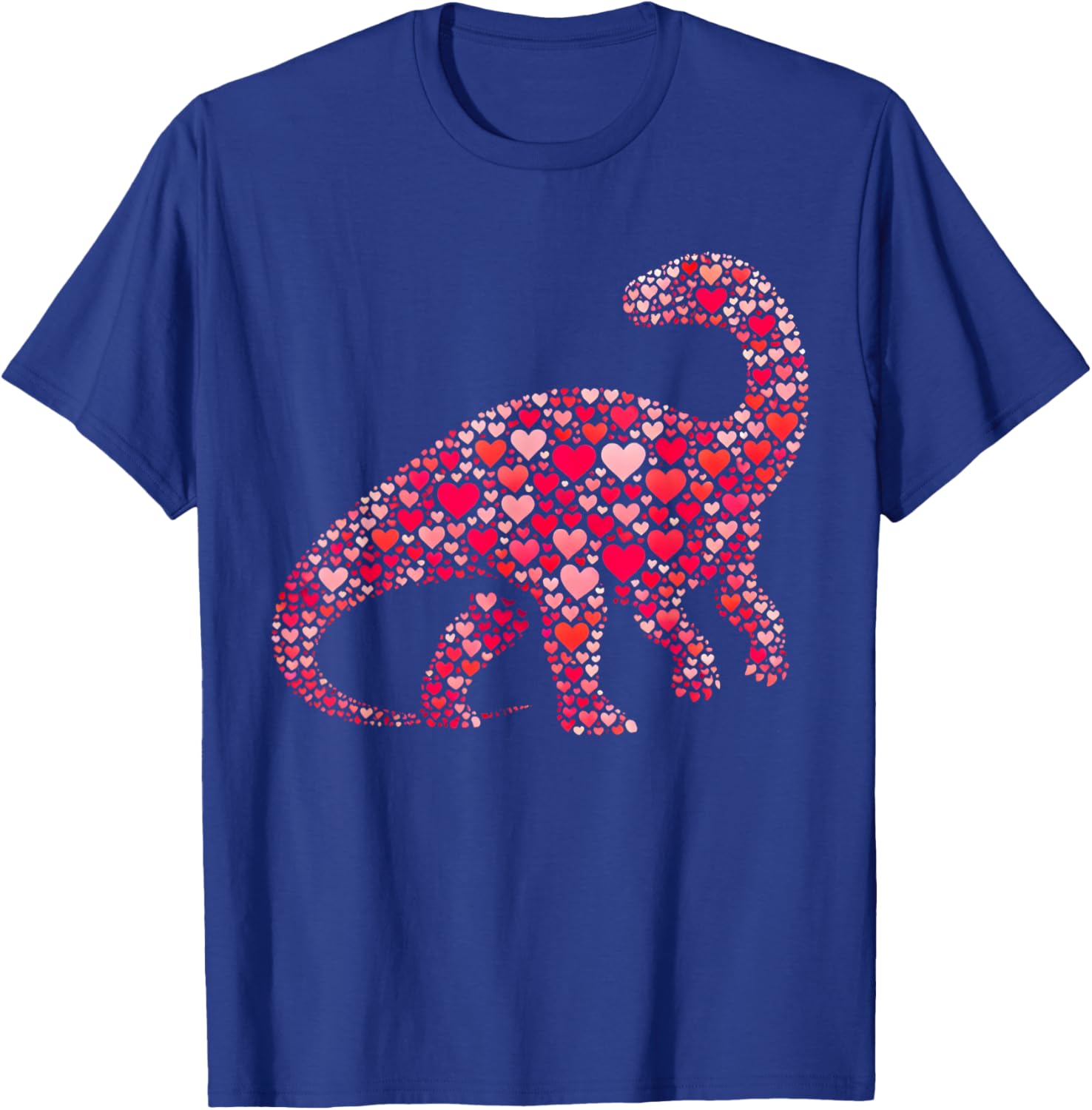 Cute Apatosaurus Dinosaur Heart T-Shirt for Valentine's Day Gifts - 4