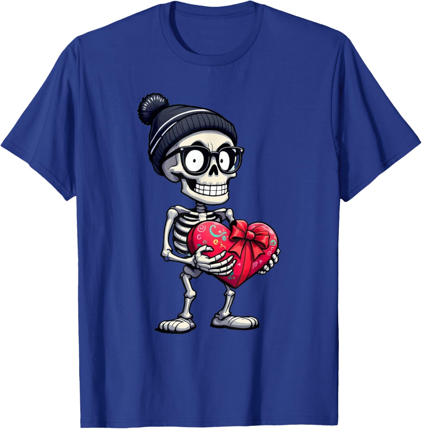 Funny Skeleton Heart Valentine's Day T-Shirt for Men and Women - 5