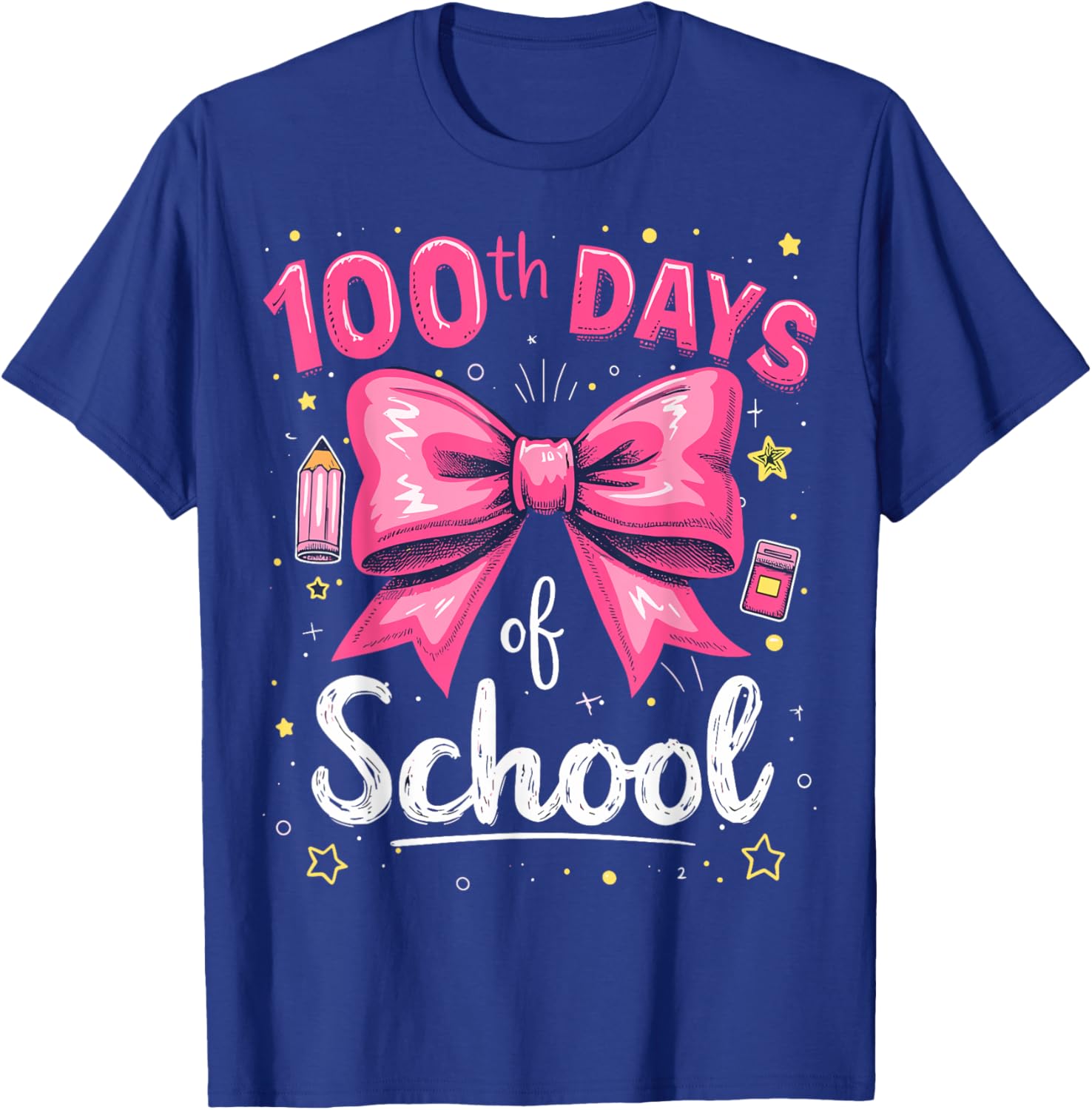 100 Days of School Teacher Coquette Bow T-Shirt for 100th Day Celebration - 11