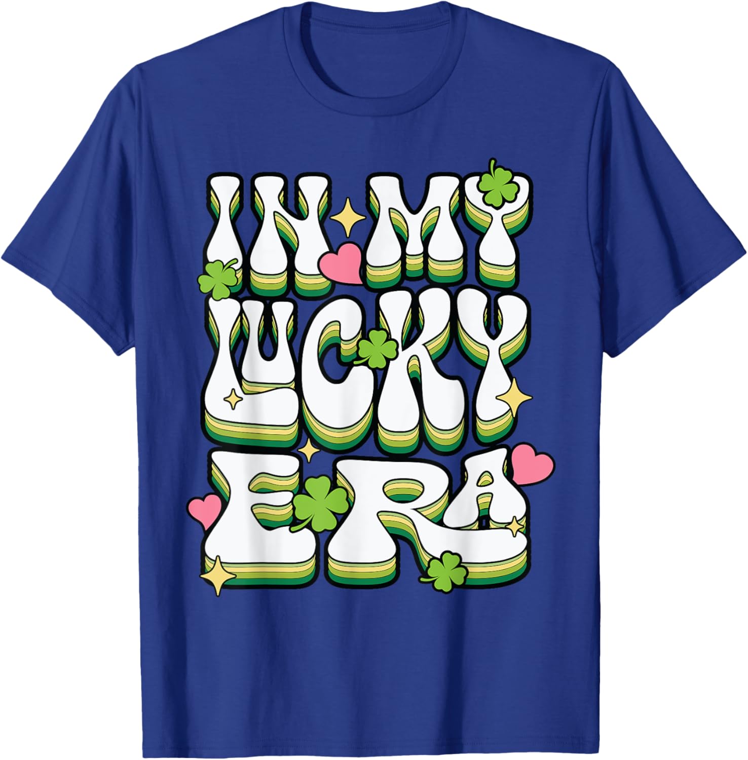 St Patricks Day Lucky Era Funny Irish Shamrock Groovy T-Shirt - 6