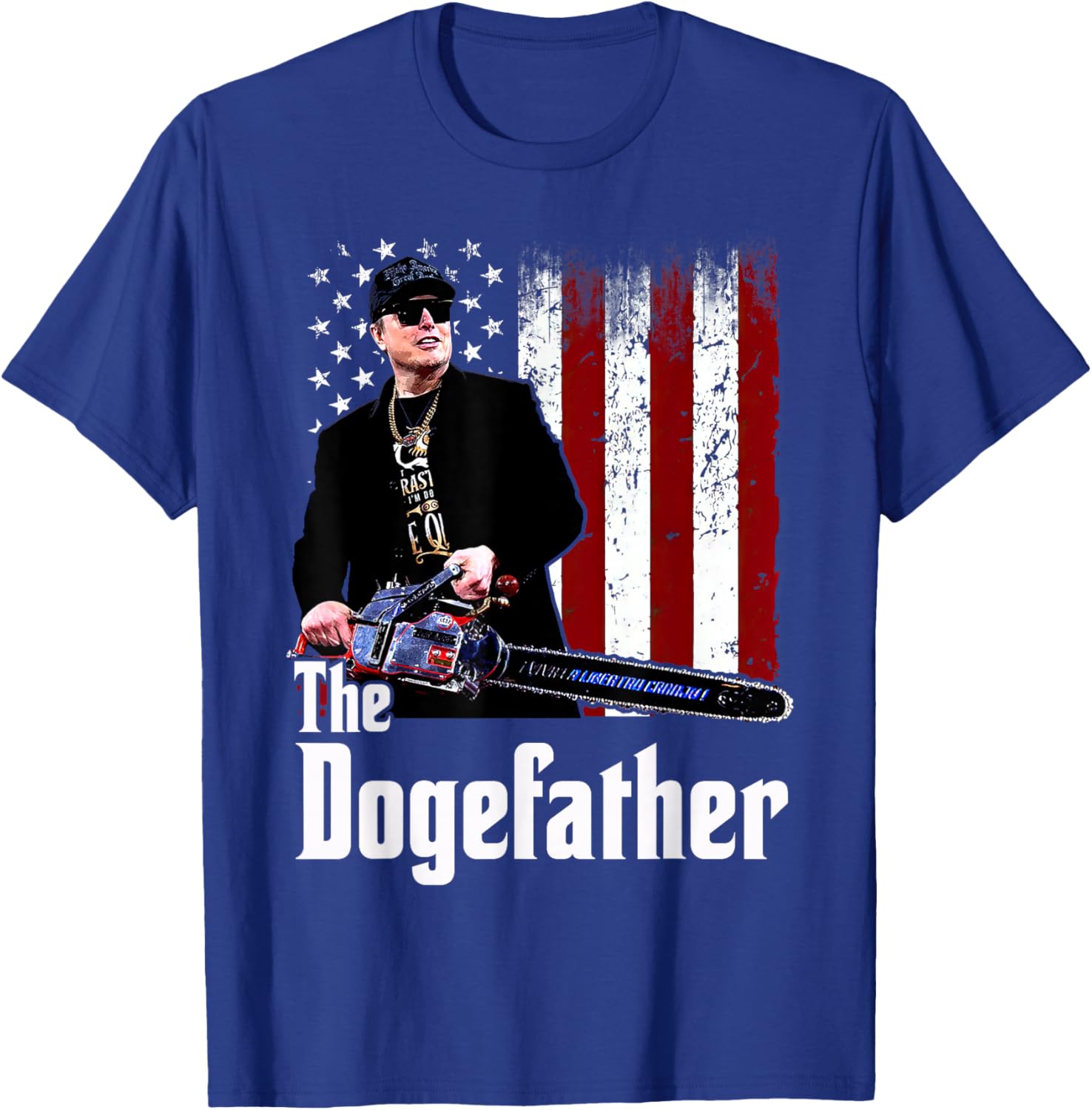 The Dogefather Chainsaw USA Flag T-Shirt for Men and Women - 12