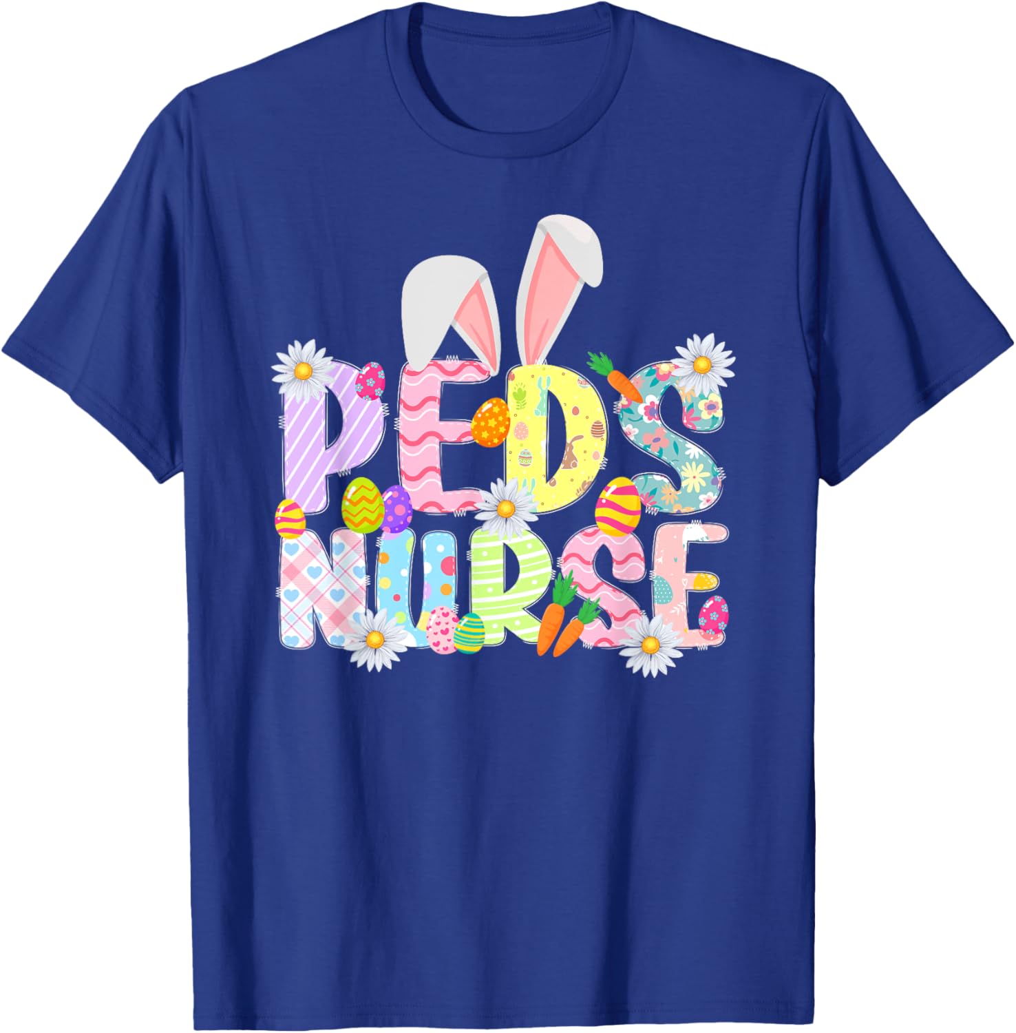 Peds Nurse Easter Bunny T-Shirt for Pediatric Nurses Fun Holiday Outfit - 9