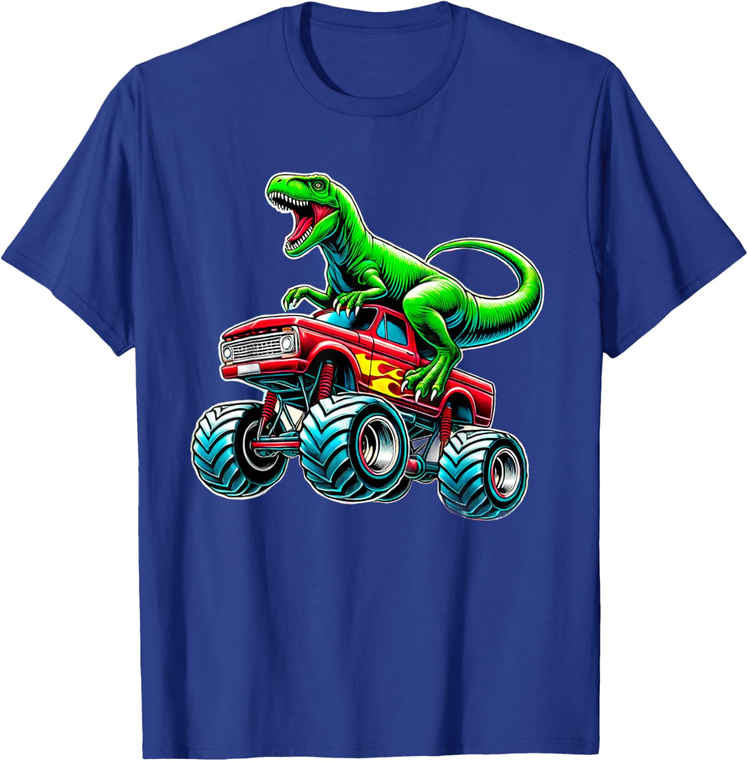 Monster Truck Dinosaur Birthday Party T-Shirt for Boys Fun Gift - 4