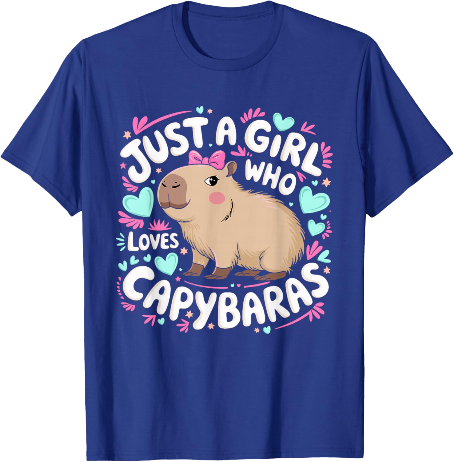 Just a Girl Who Loves Capybaras T-Shirt for Women and Kids - 2