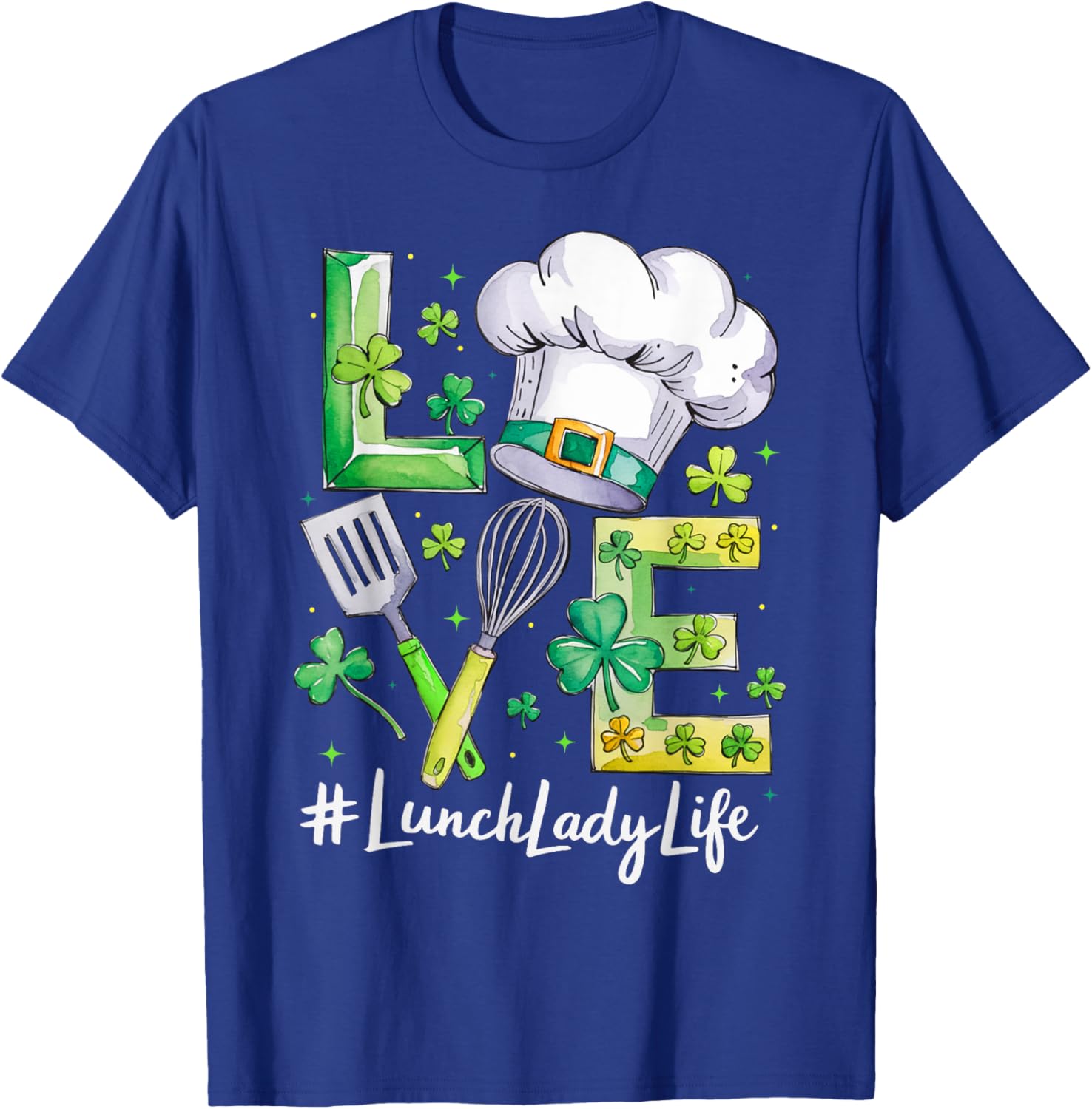 Funny Love Lunch Lady Life St Patricks Day T-Shirt for Men and Women - 4