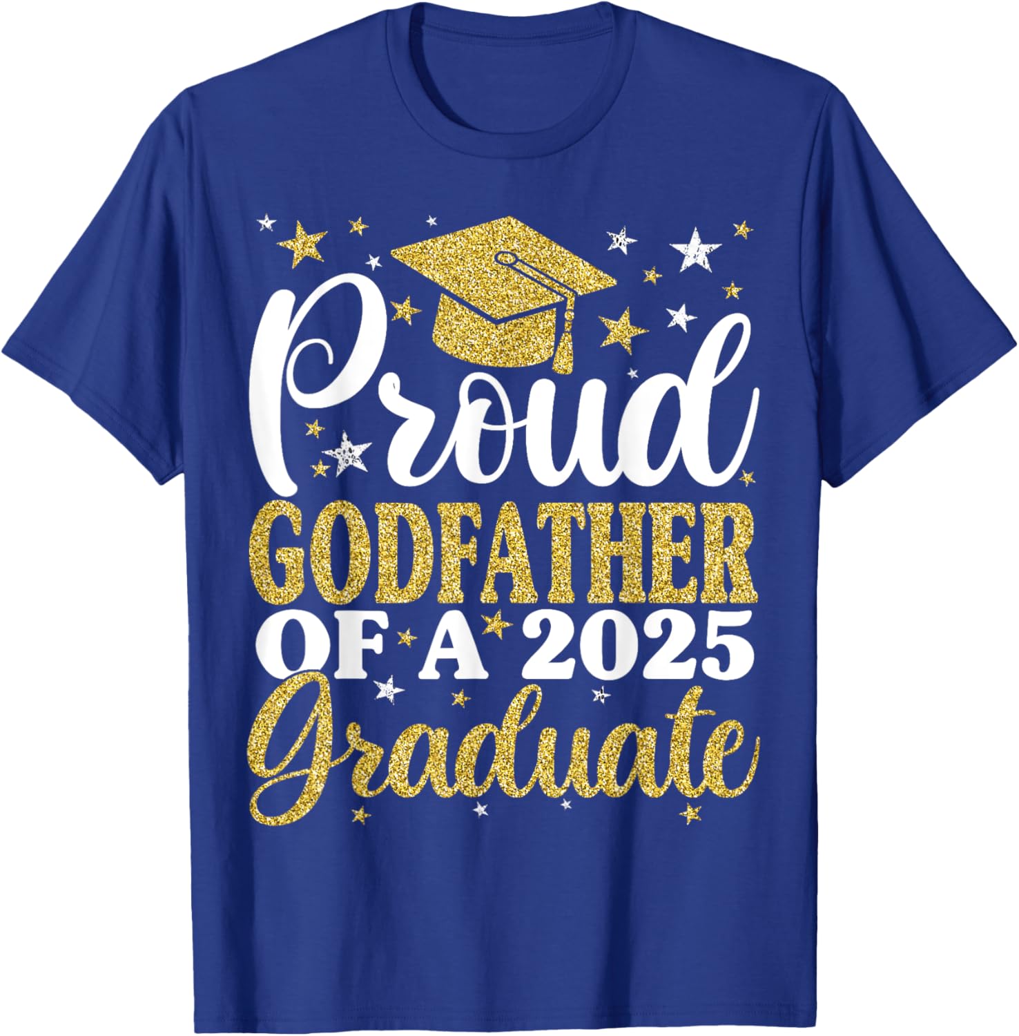 Proud Godfather of 2025 Graduate T-Shirt for Family Celebrations - 14