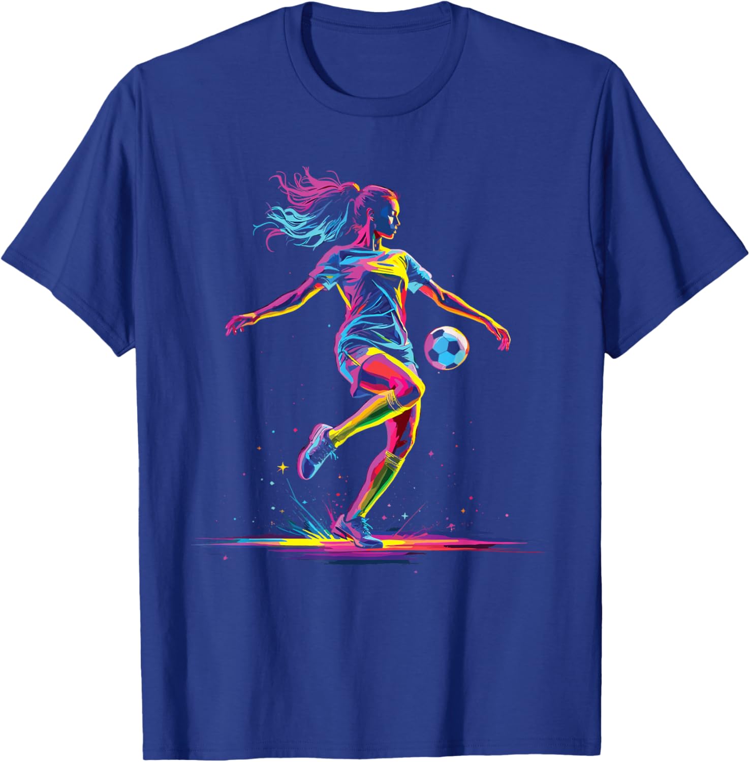 Stylish Soccer Graphic T-Shirt for Girls and Women - Fun Athletic Wear - 4