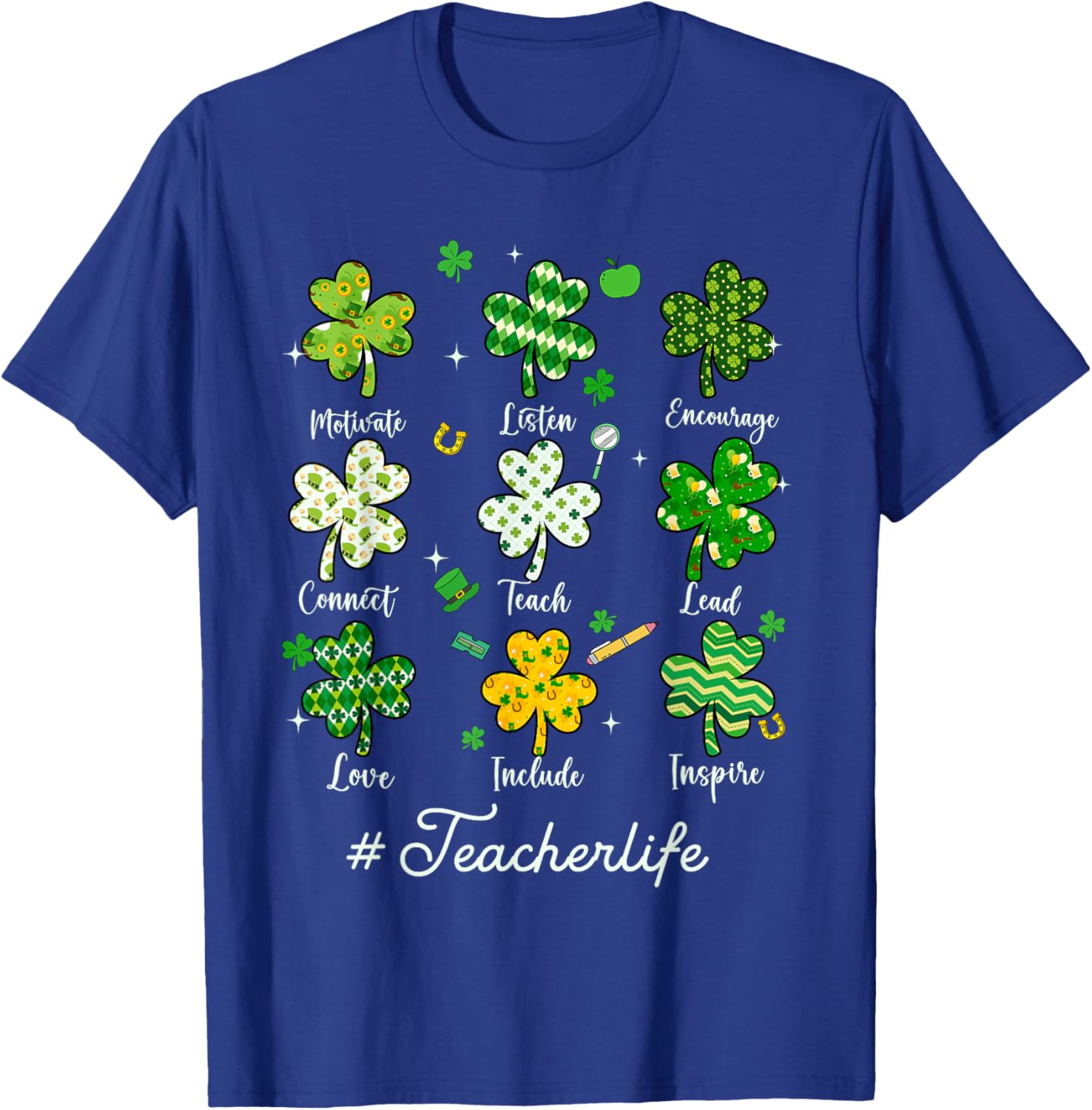 Teacher Life Shamrock T-Shirt - Inspire Love This St. Patrick's Day - 17