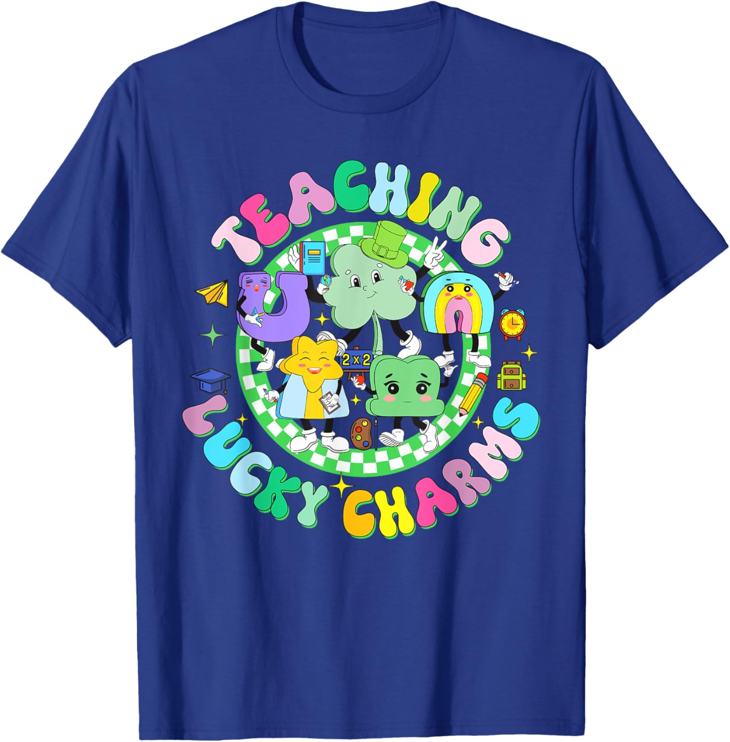 Lucky Charms St Patrick's Day Teacher T-Shirt for Classroom Fun - 23