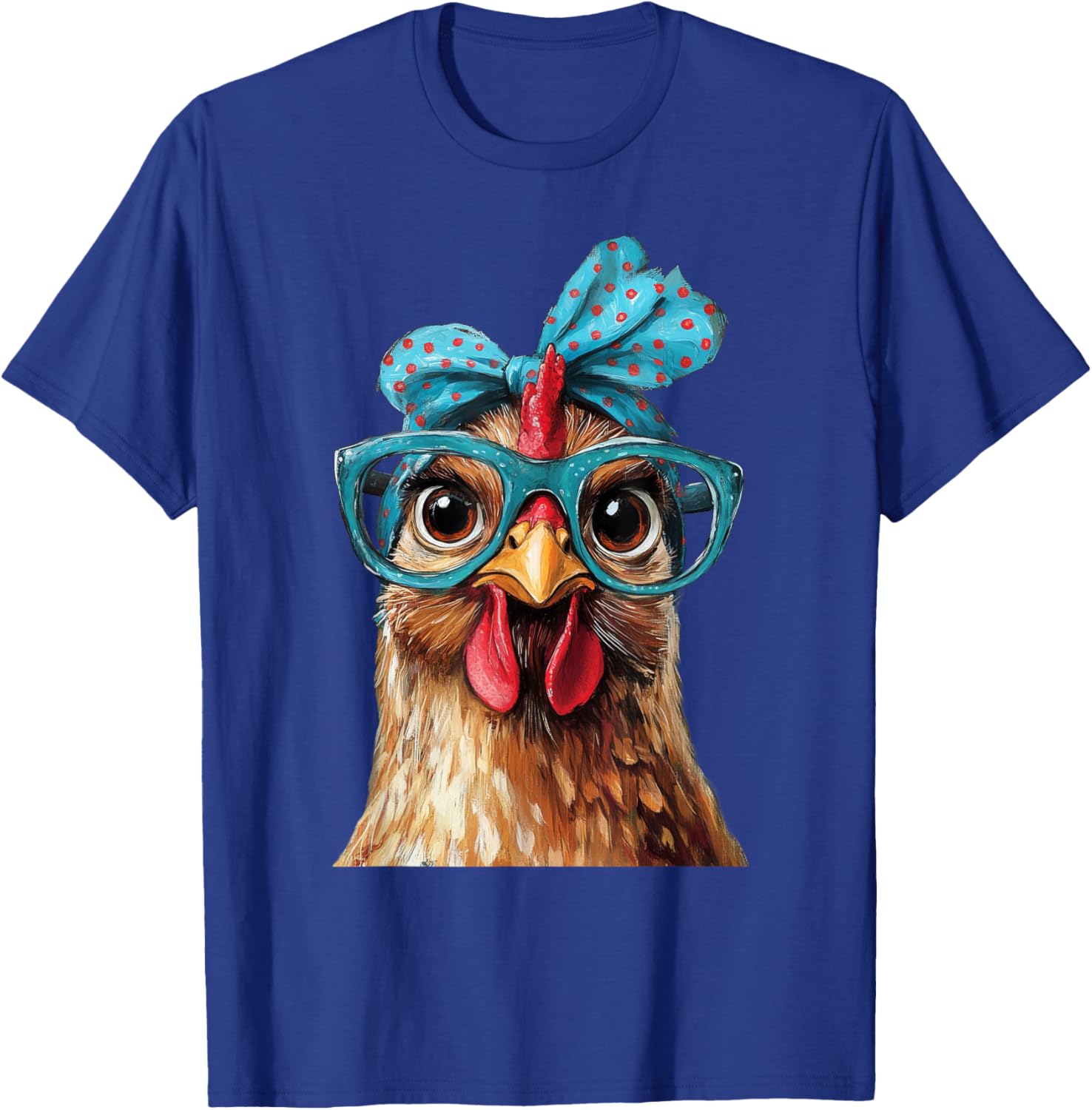 Cool Chicken in Bandana and Glasses Graphic T-Shirt for Fun Style - 1