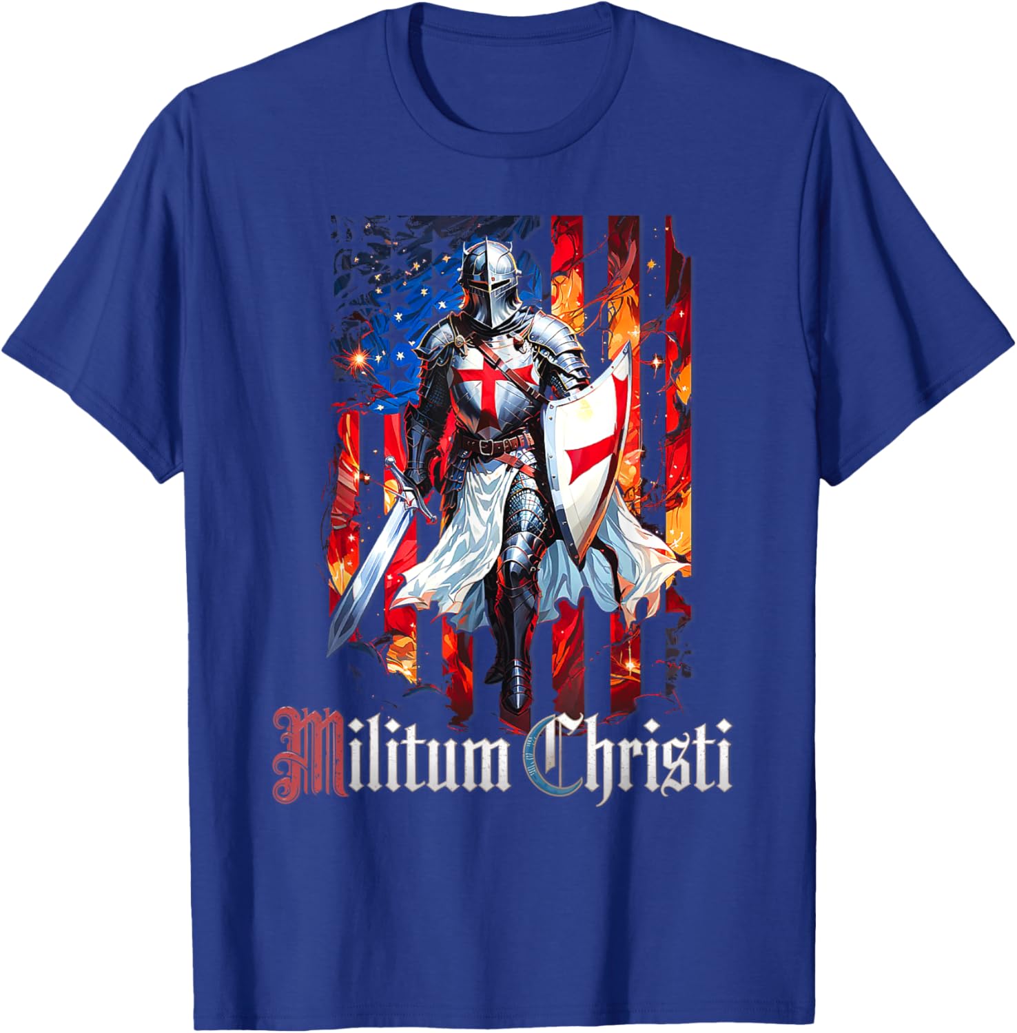 Catholic Knight Templar Crusader Cross T-Shirt for Faith and Style - 22