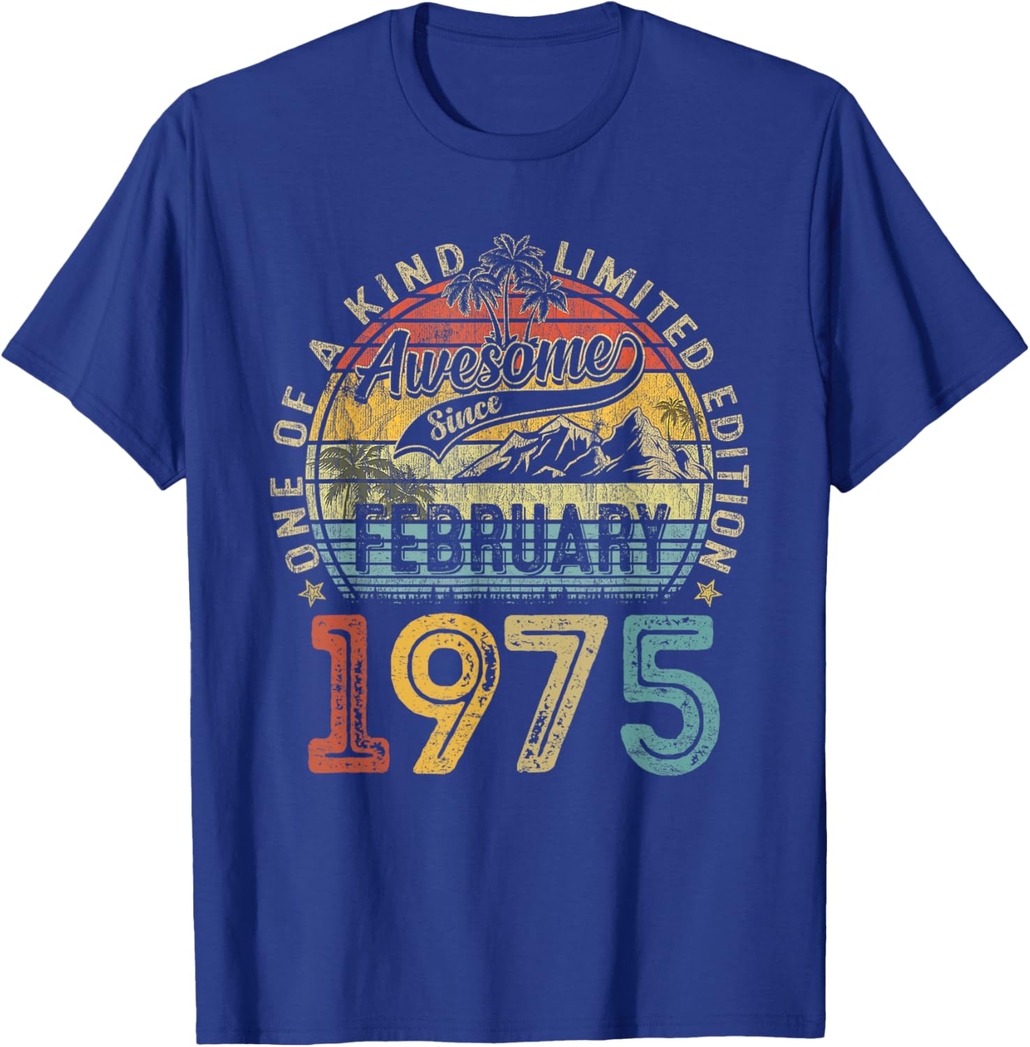 Funny Vintage 50th Birthday T-Shirt for Women - February 1975 Design - 8