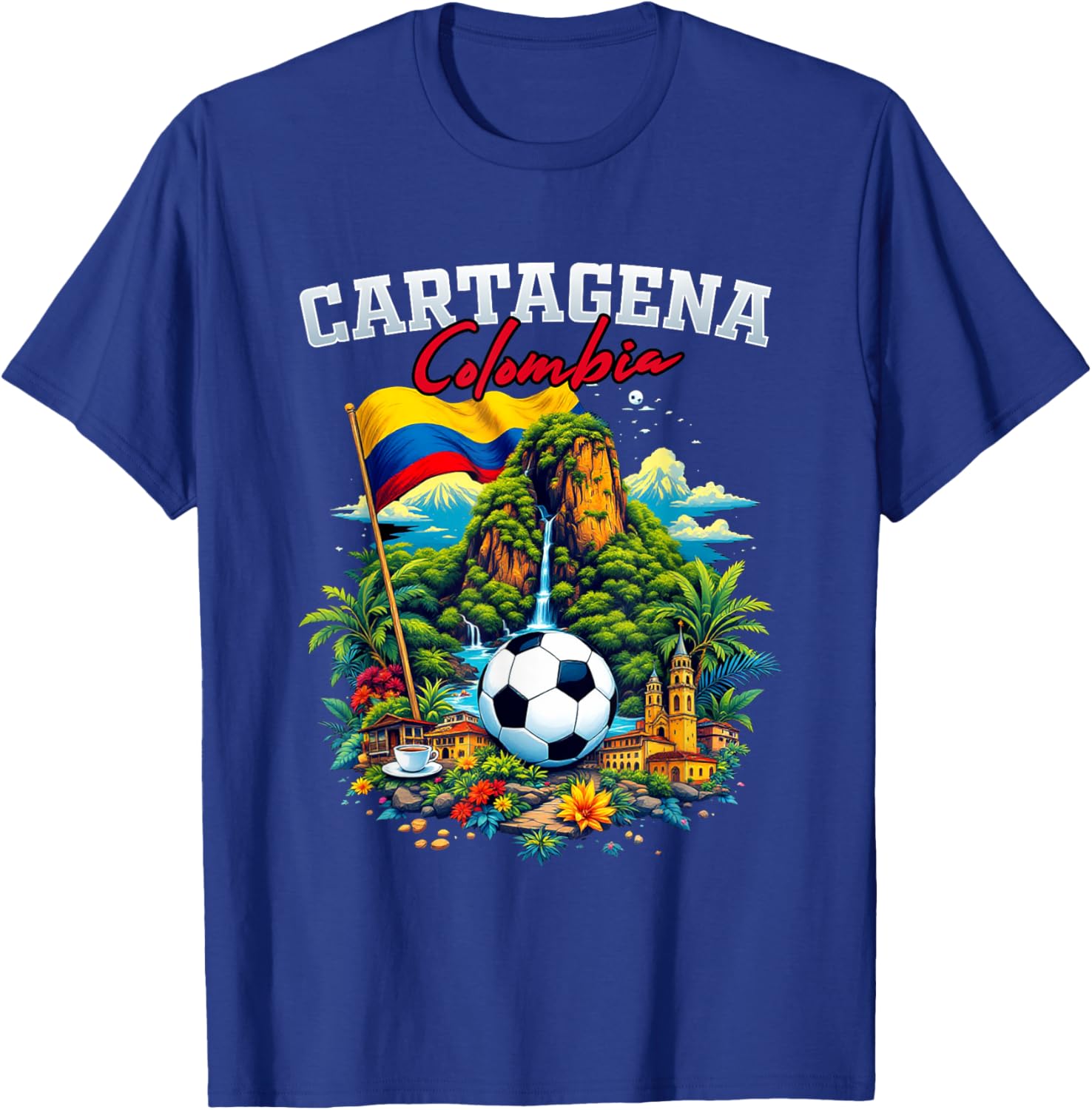 Cartagena Colombian Flag T-Shirt - Stylish Souvenir Apparel for Pride - 1