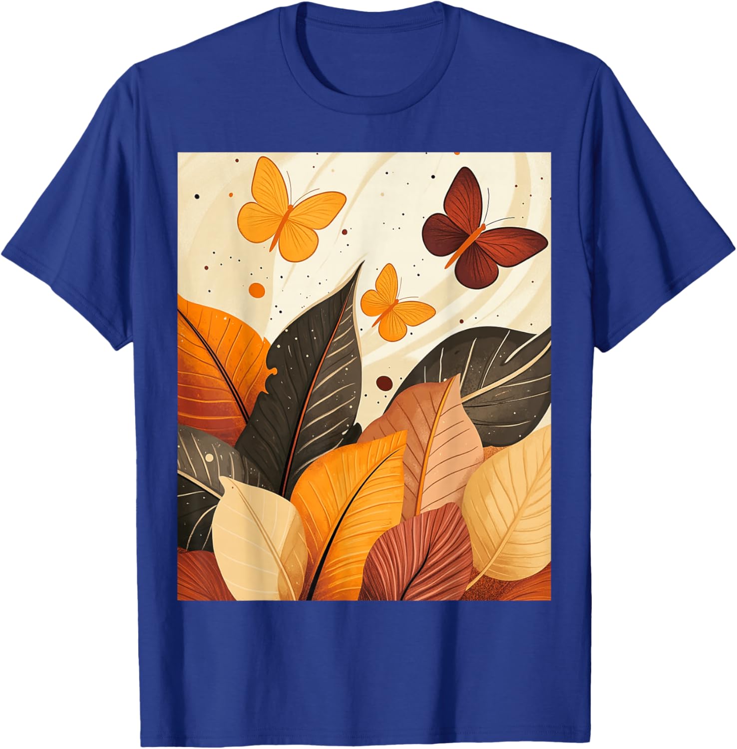 Autumn Leaves and Butterflies T-Shirt for Nature Lovers and Adventurers - 6