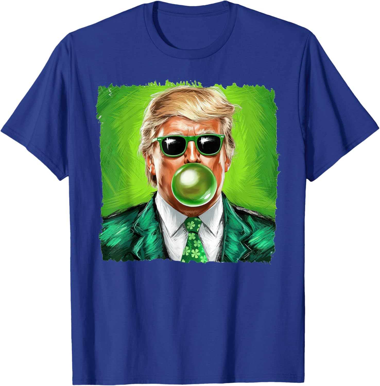 Trump Bubble Gum Sunglasses St. Patrick's Day T-Shirt for Fun Celebrations - 18