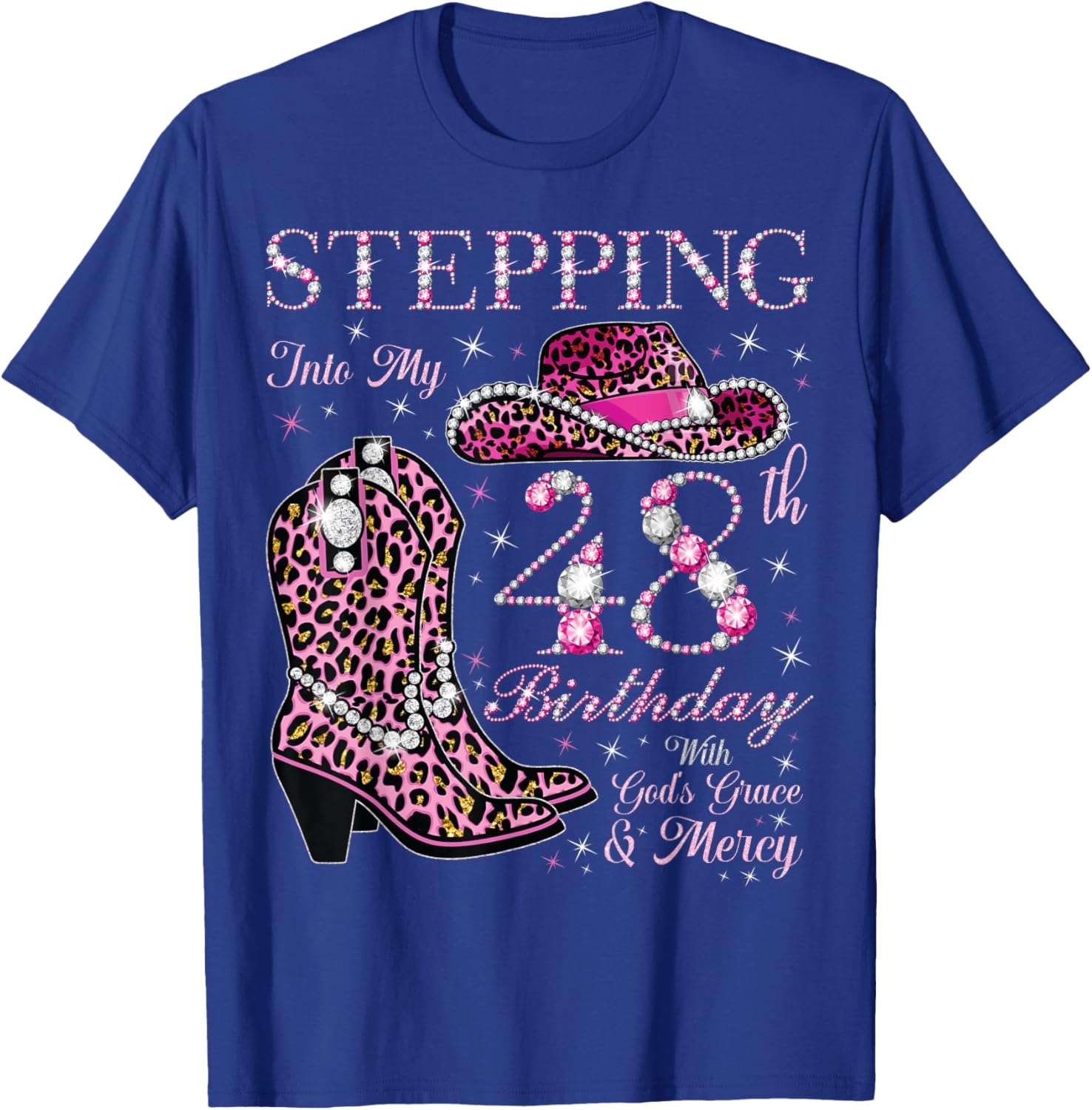 Celebrate 48 With Grace and Mercy T-Shirt for Birthday Joy and Blessings - 12