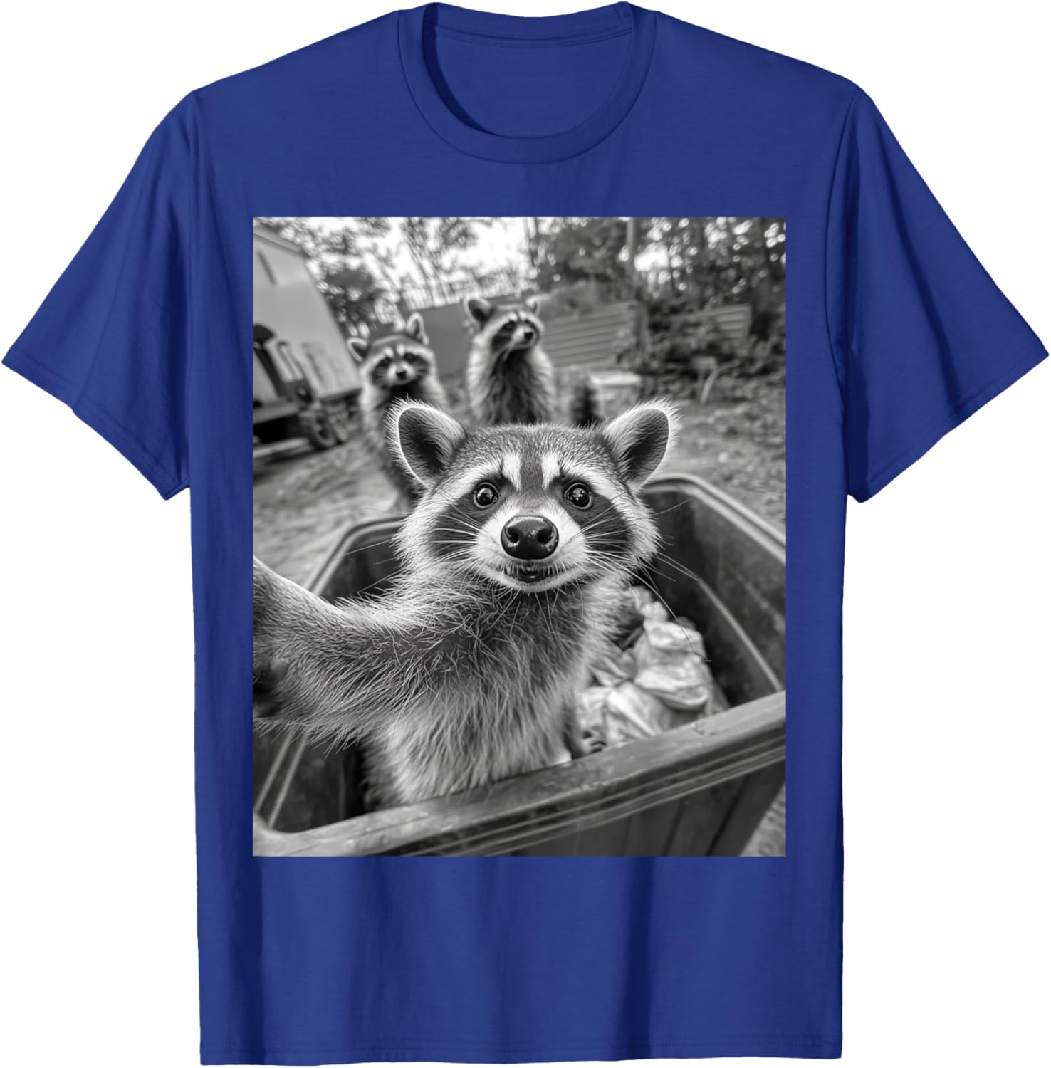 Adorable Raccoon Selfie T-Shirt for Fun and Stylish Outfits - 7